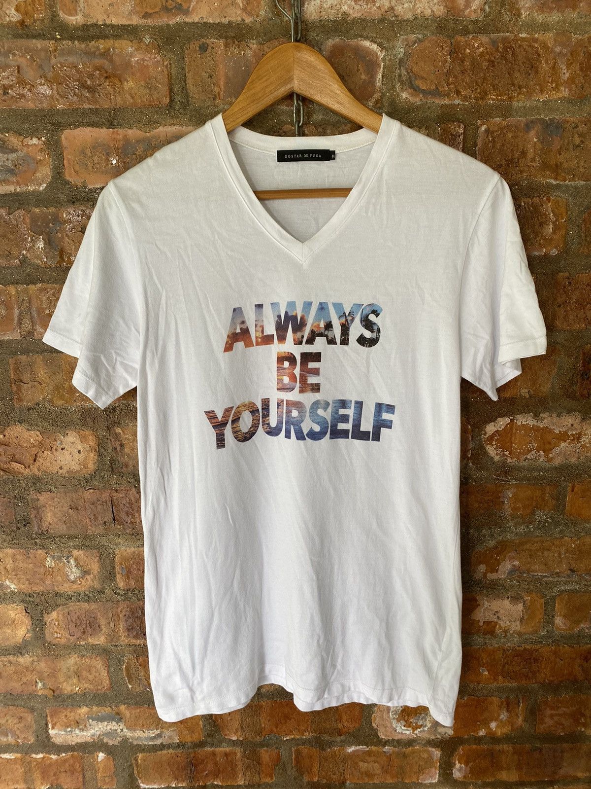 GOSTAR DE FUGA × Japanese Brand × Shellac 2000s FUGA poem Always be yourself tee Size US M / EU 48-50 / 2 - 2 Thumbnail