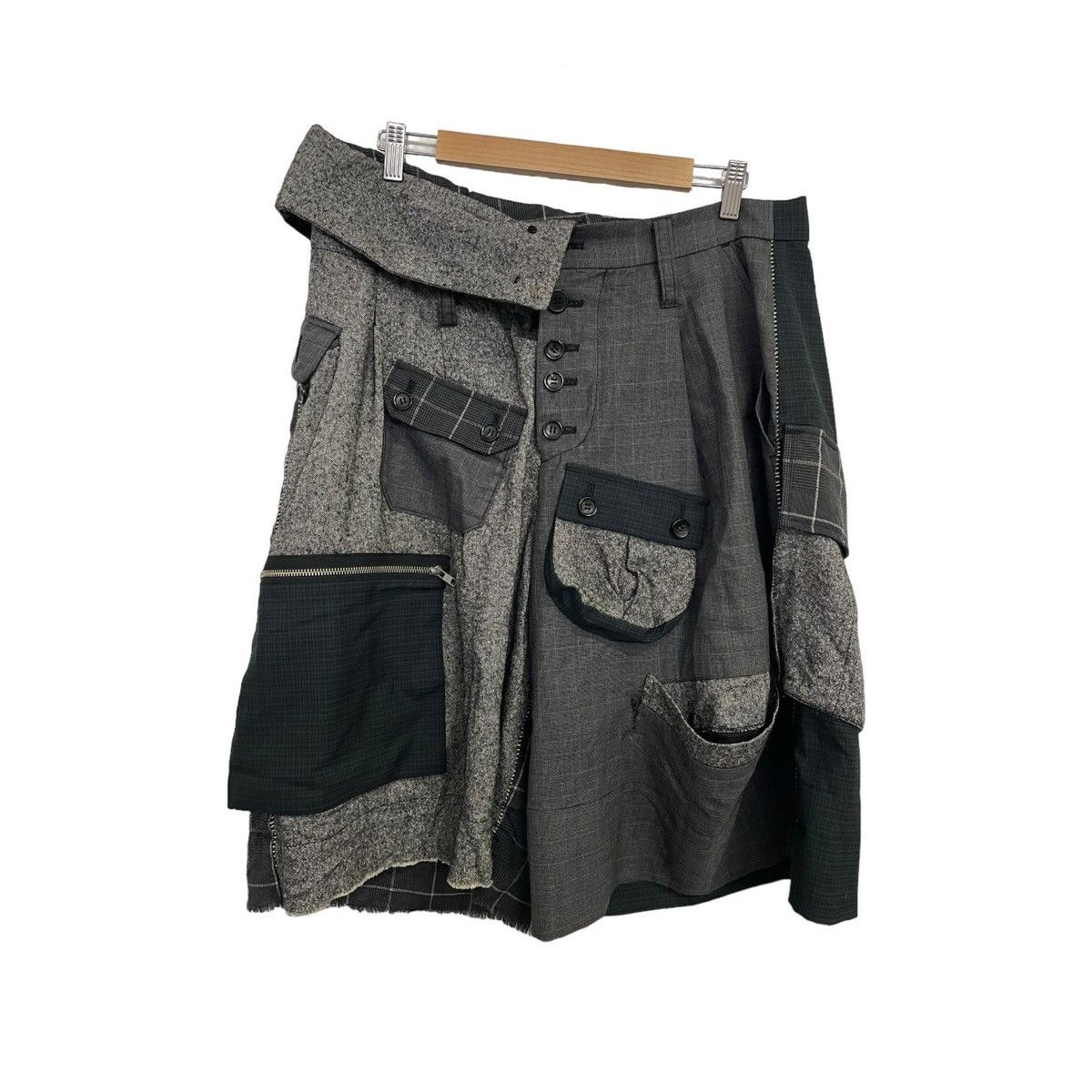 image of Nozomi Ishiguro Patchwork Kilt, Men's (Size 33)