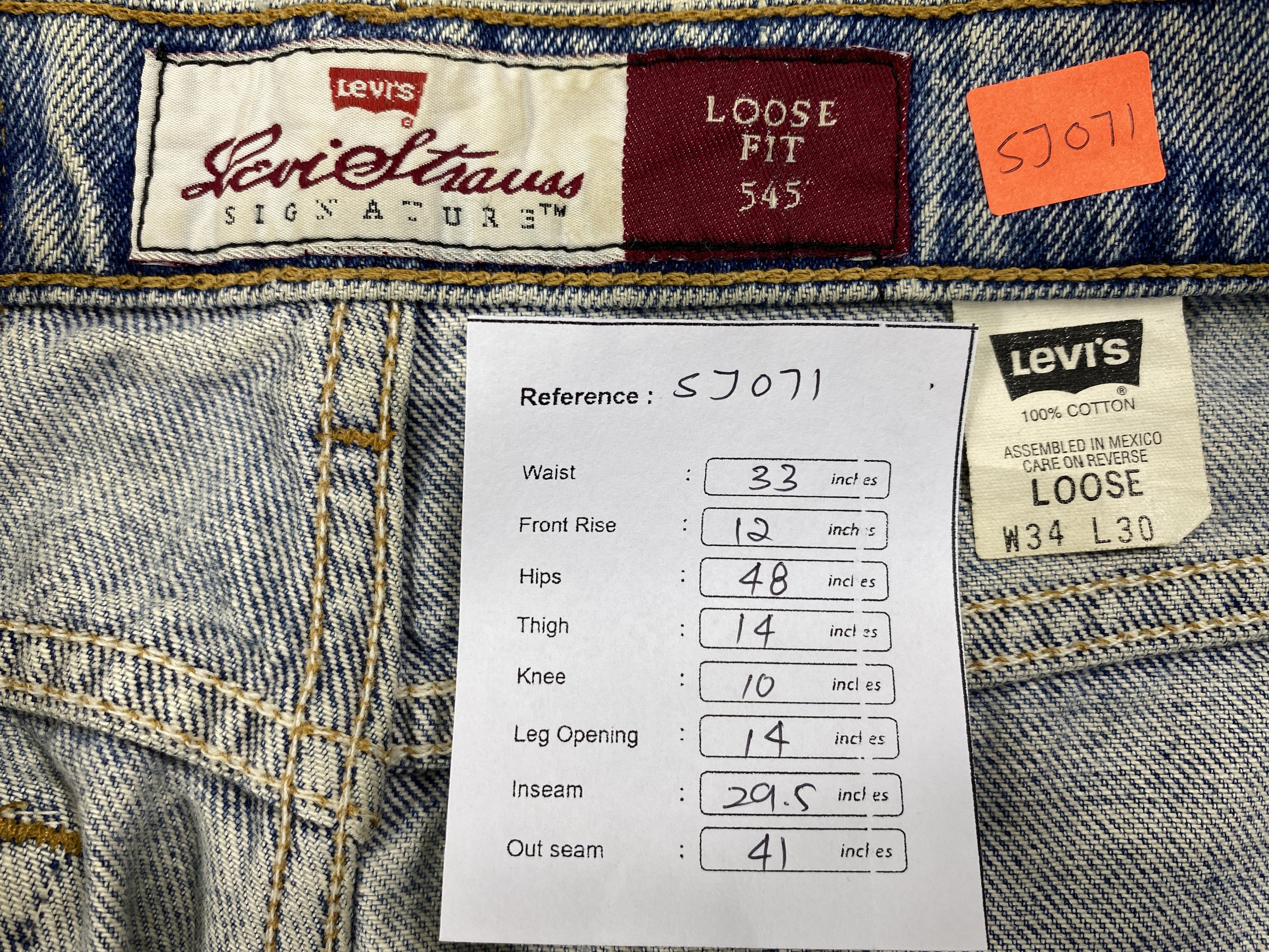 Levi's Dirty Blue Vintage Levi's 545 Loose Fit 33x29.5 Denim SJ071 Size US 33 - 8 Thumbnail