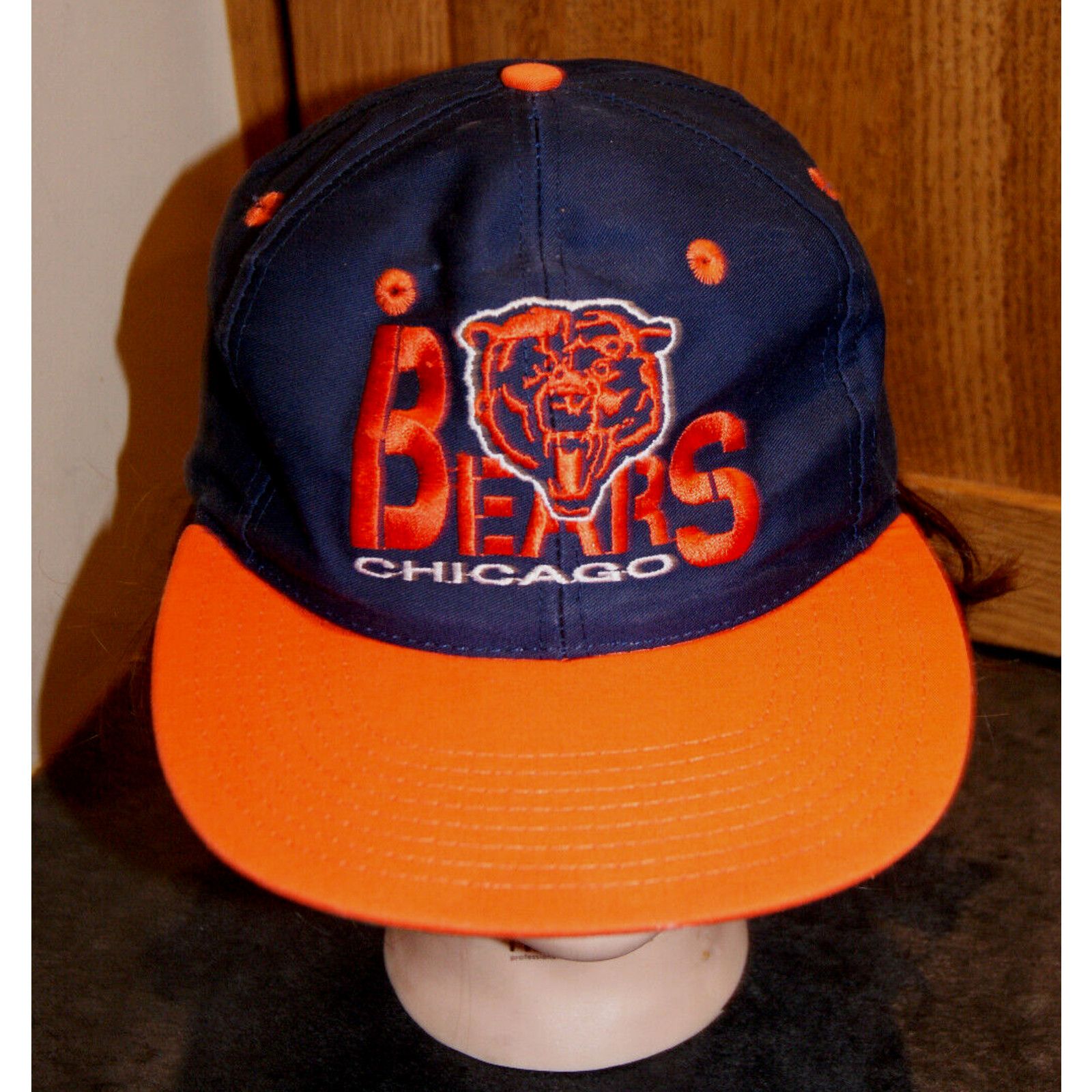 NFL VTG 90s Chicago Bears Eastport Hat Cap Snapback Face Spell Size ONE SIZE - 1 Thumbnail