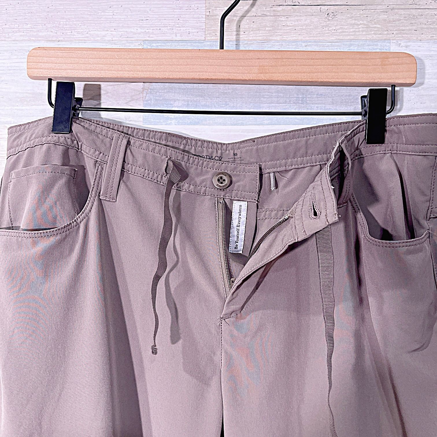 Toad&Co TOAD & CO Jetlite Crop Pants Taupe Womens 10 Size 32" / US 10 / IT 46 - 3 Thumbnail