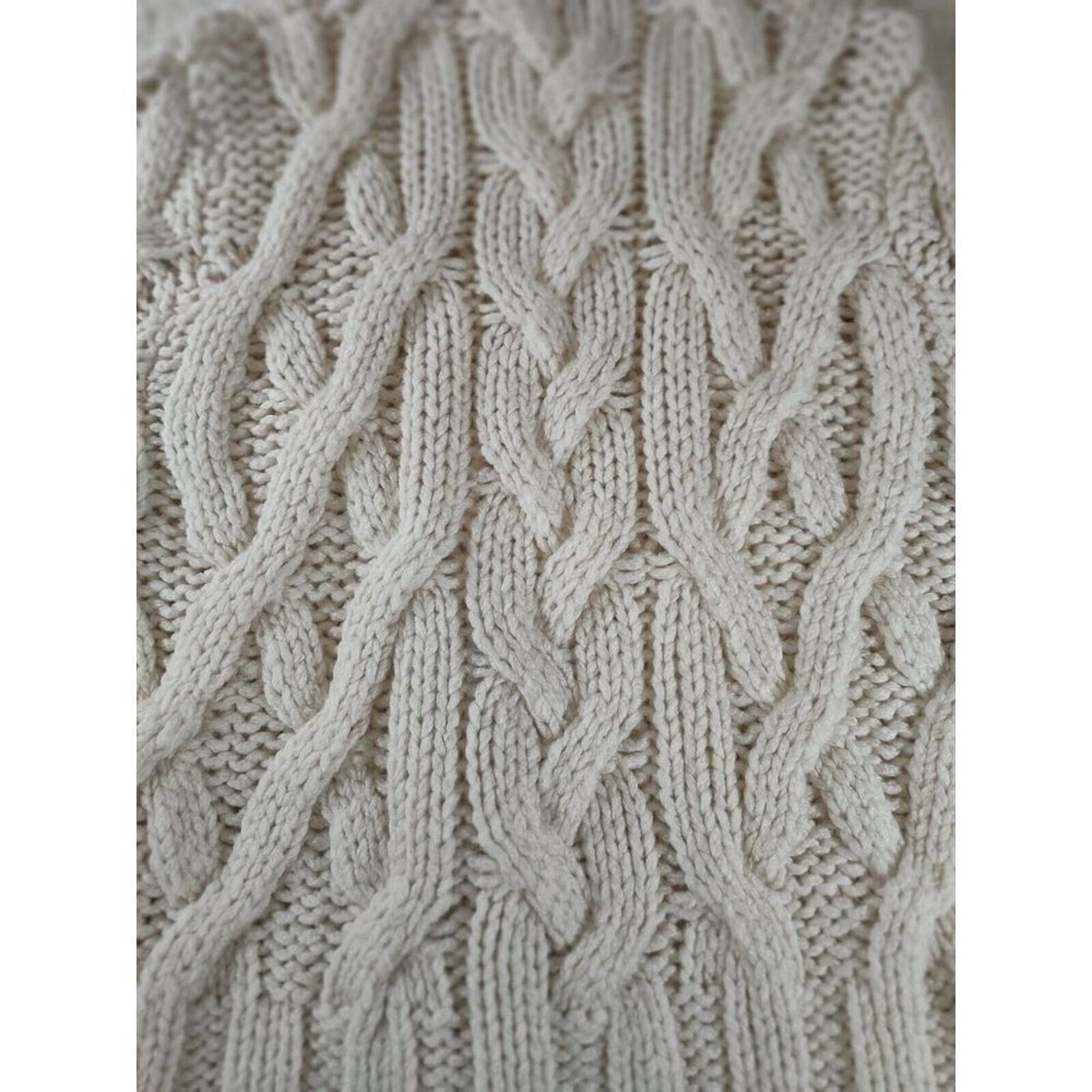 Zara Zara Super Chunky Cable Knit Sweater Ivory Medium mock Neck Size M / US 6-8 / IT 42-44 - 3 Thumbnail