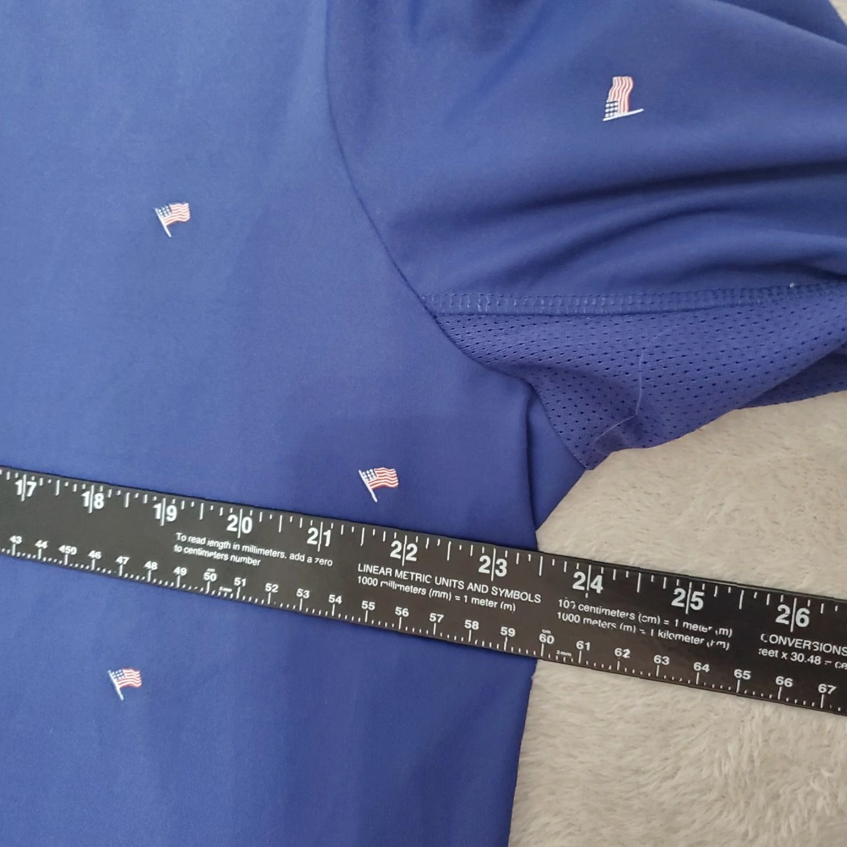 Vintage VINTAGE San Soleil Shirt Men L Blue Flag Print Sol Tek ICE 1/4 Zip Sun Protection UV50 Size US L / EU 52-54 / 3 - 5 Thumbnail