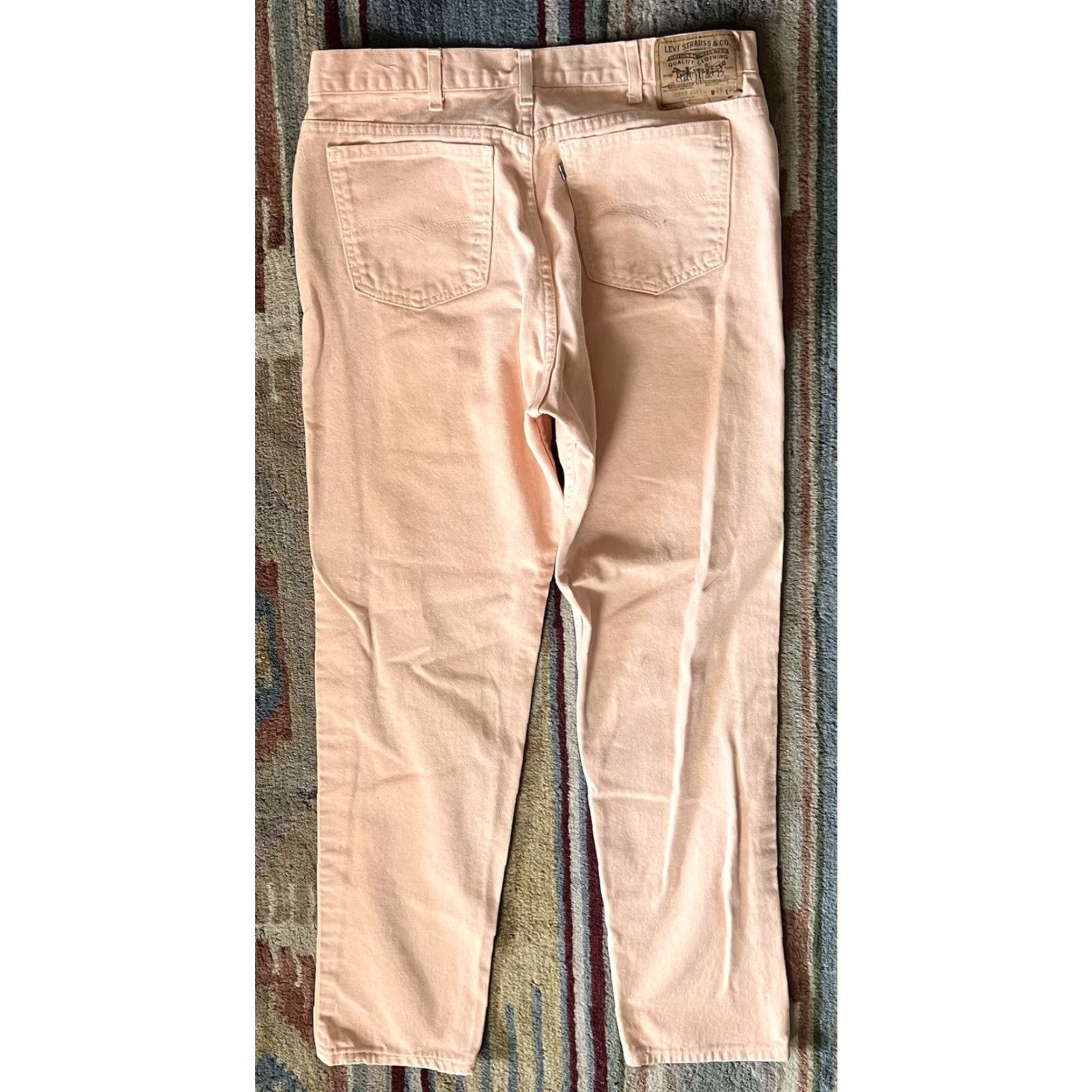 Levi's VINTAGE Levi's Jeans Men’s 80s 90s Salmon Orange Denim 36x32 5-Pocket Straight 40550-8641 Regular (USA) Mens Size US 36 / EU 52 - 4 Thumbnail