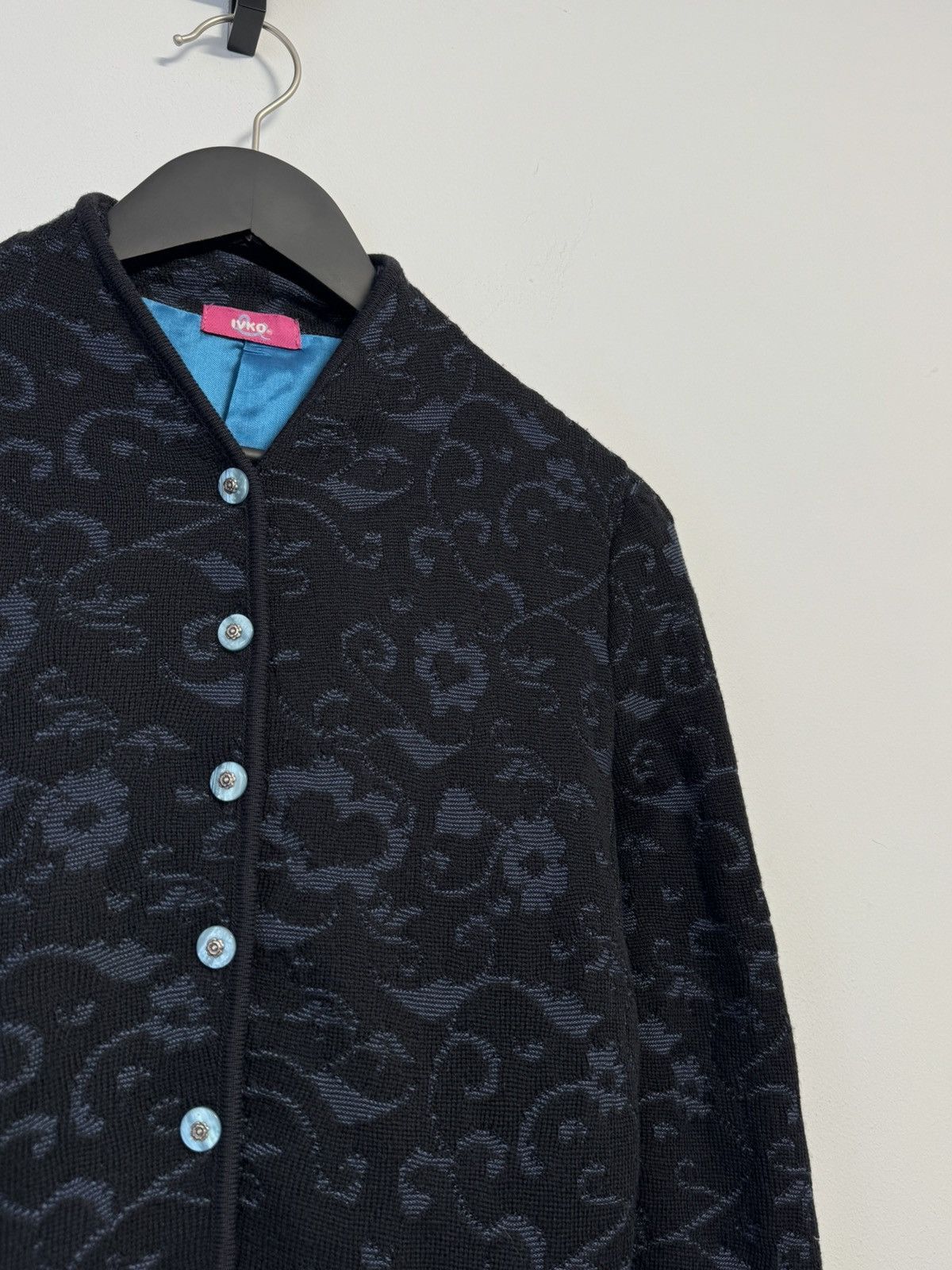 Other Ivko Floral Knit Jacket Women Button Up Lightweight Elegant Size M / US 6-8 / IT 42-44 - 3 Thumbnail