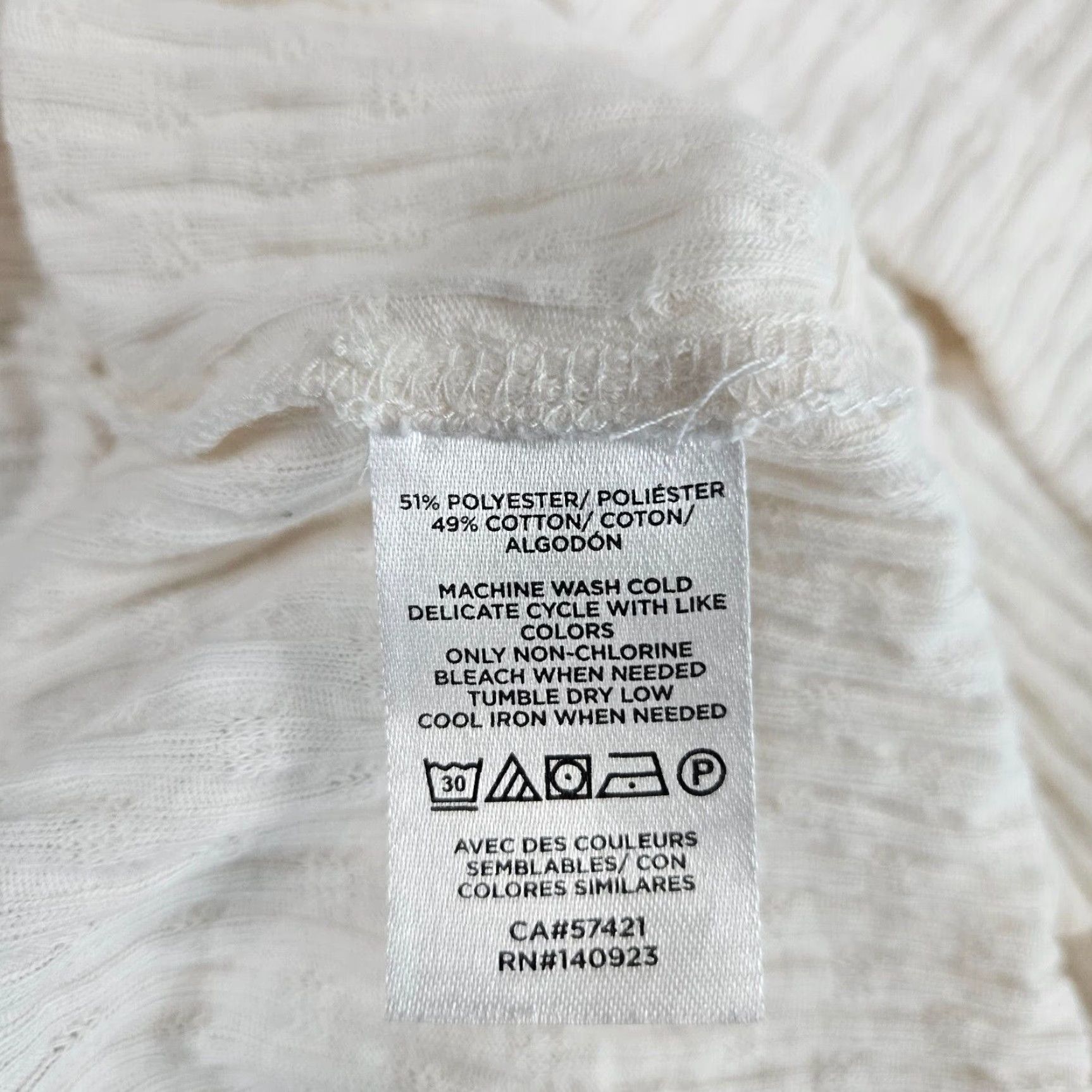 Loft VINTAGE LOFT Ann Taylor Womens Top Blouse Shirt Ivory Long Sleeve Cotton Blend S Small Womens Size S / US 4 / IT 40 - 5 Thumbnail