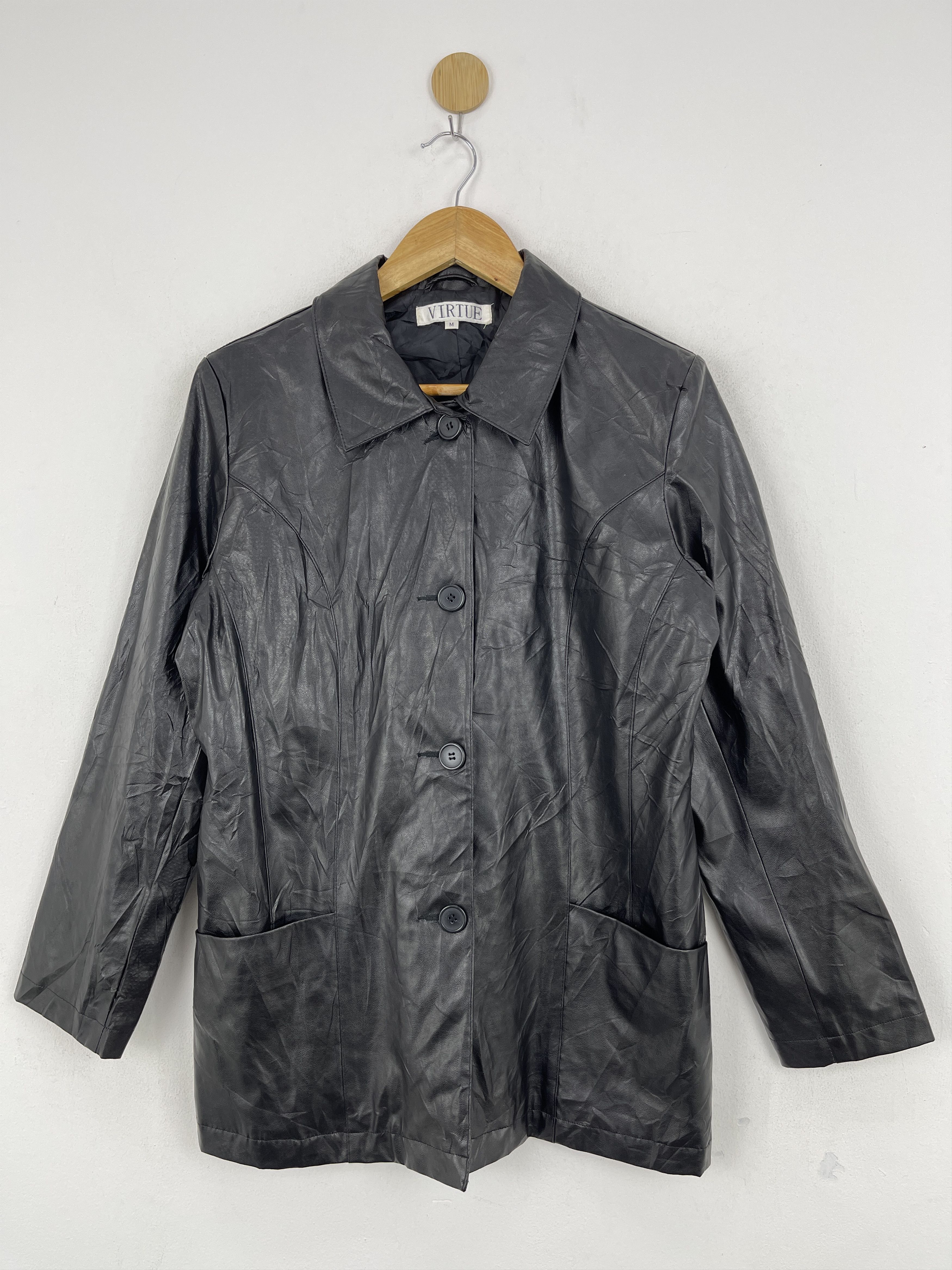 Other Vintage Virtue Leather Jacket JA0080 Size US M / EU 48-50 / 2 - 1 Thumbnail
