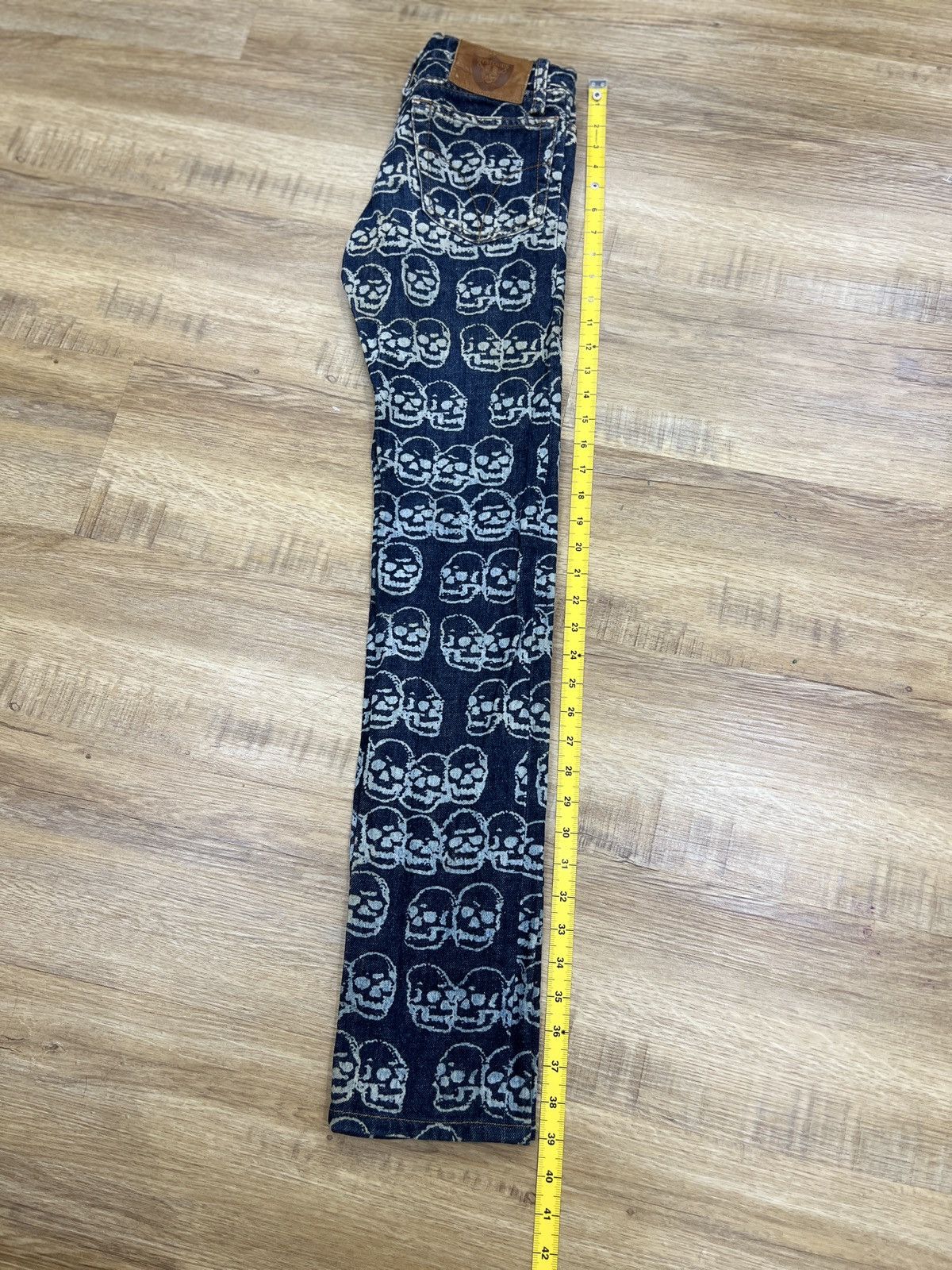 Designer × Hysteric Glamour × Japanese Brand HYSTERIC GLAMOUR FULL PRINT SKULL JAPANESE BRAND DENIM Size US 27 - 15 Thumbnail