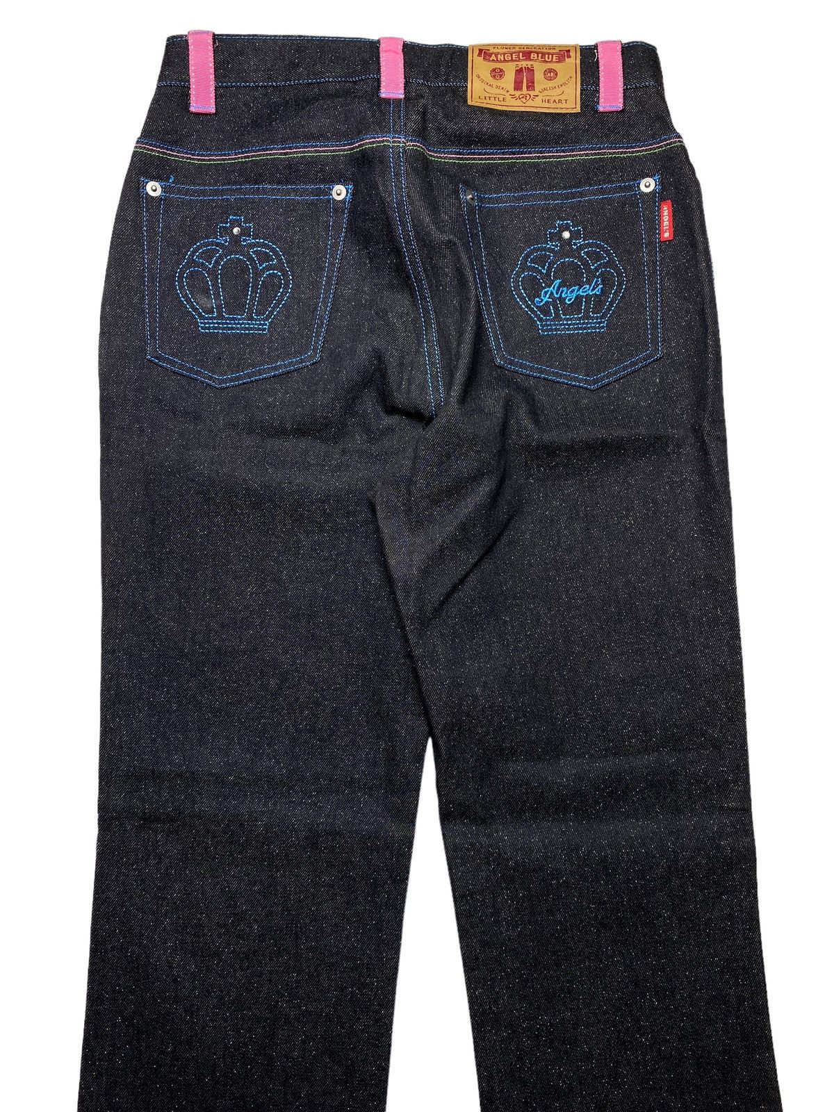 Hysteric Glamour 2000s Angel Blue - Folded Glitter Denim Pants Size 27" / US 4 / IT 40 - 8 Thumbnail
