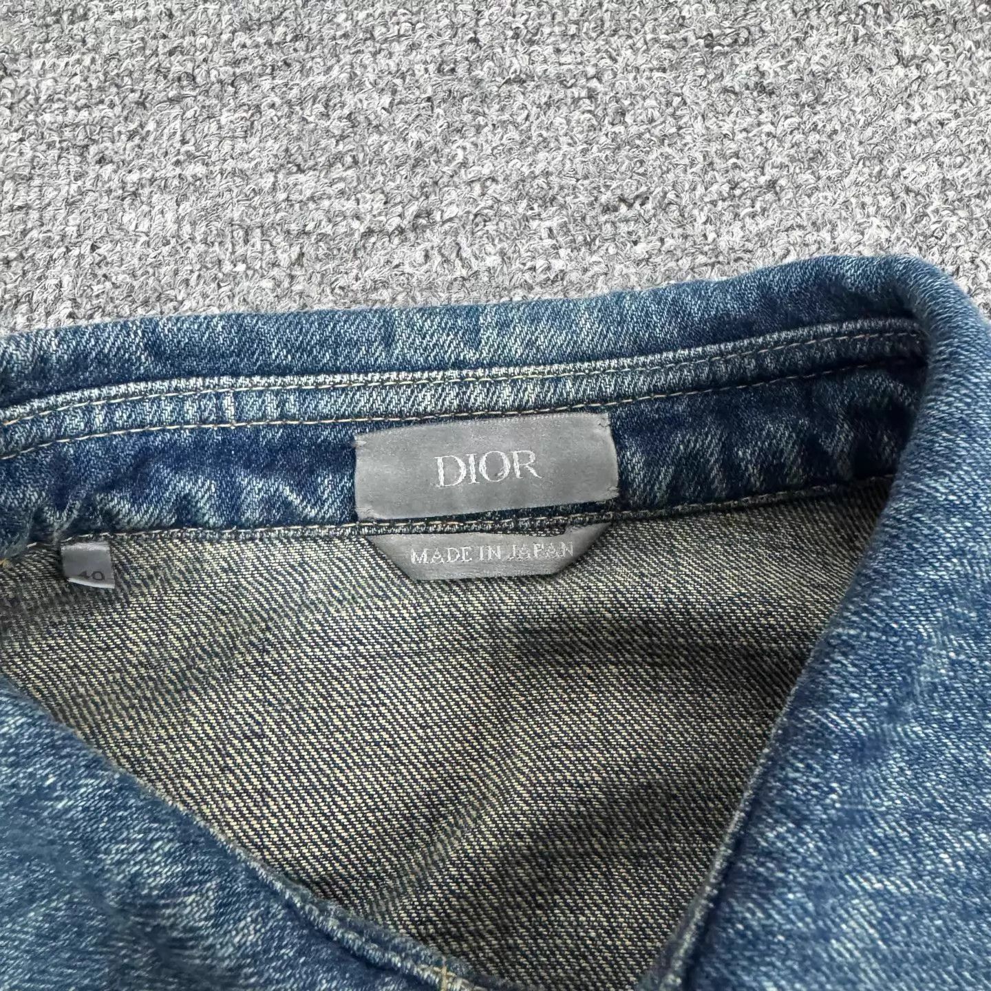 Dior DIOR 1947 Washed Blue Collar Denim Shirt 40 Size US M / EU 48-50 / 2 - 6 Thumbnail