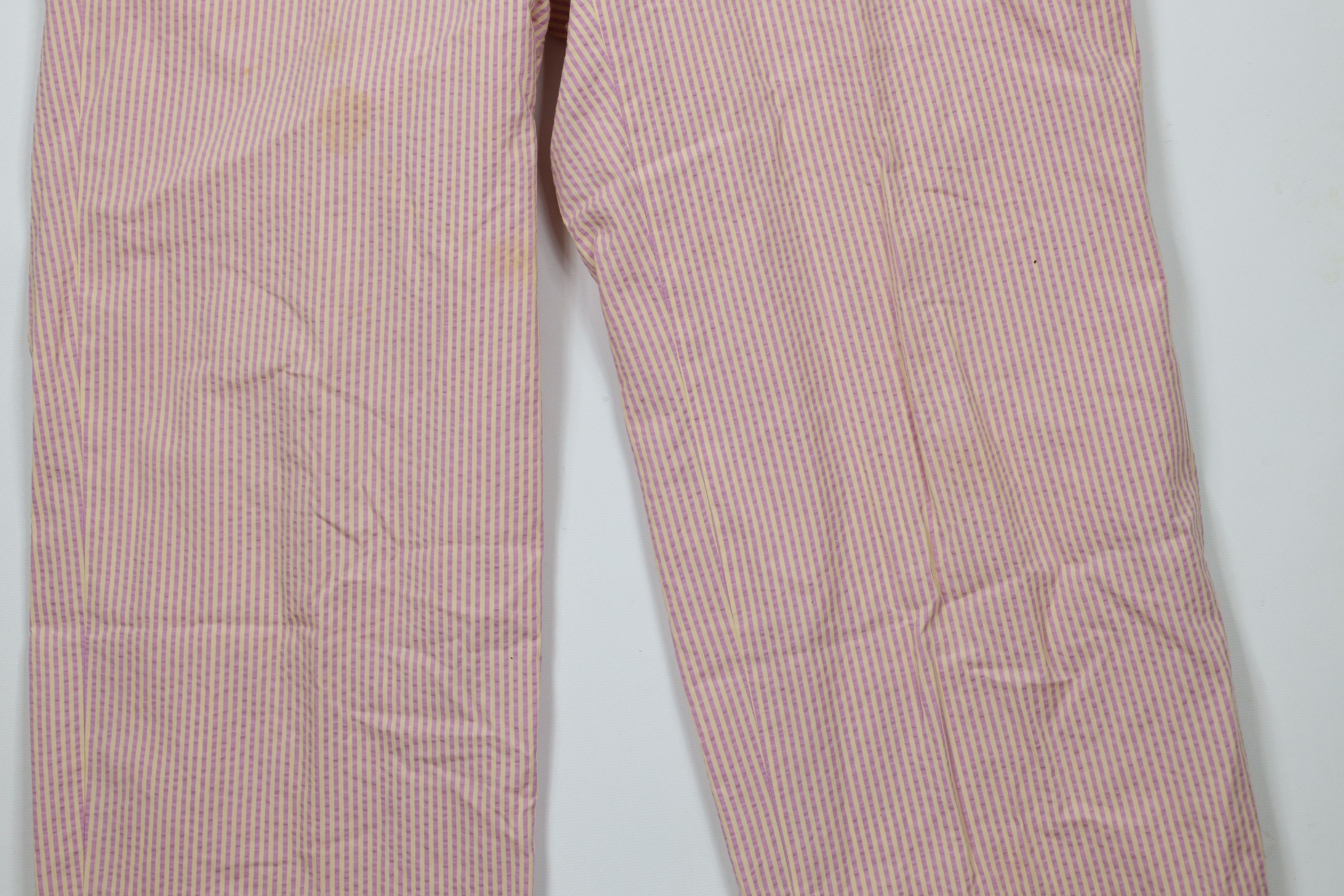 Vintage Vintage 90s Streetwear Wide Leg Striped Seer Sucker Pants Size US 32 / EU 48 - 3 Thumbnail