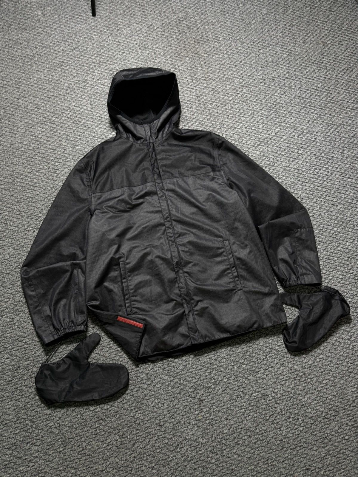 Prada Sport AW99 Technical PTFE Gore-Tex Hidden Glove Jacket