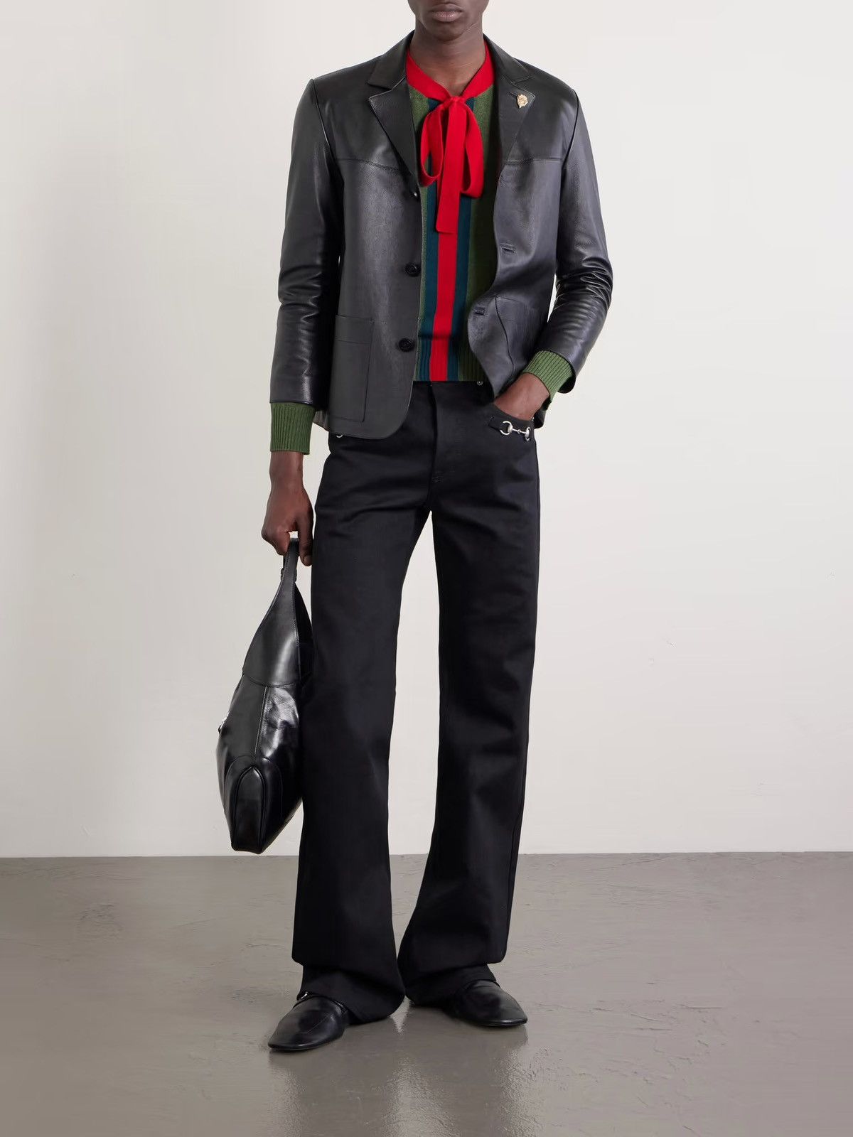 Gucci DEMNA - SS26 Nerd Soft Nappa Leather Jacket 50 Size US M / EU 48-50 / 2 - 10 Thumbnail