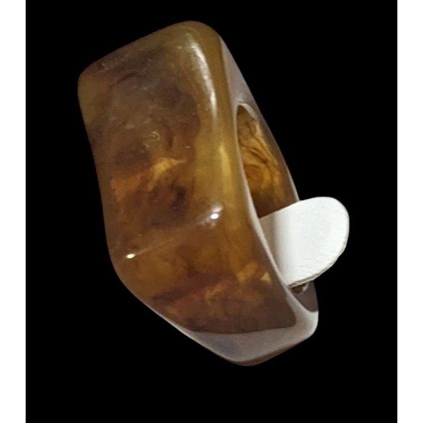 Other Brown Mottled Abstract Chunky Fashion Ring Size 5 3/4 Size ONE SIZE - 2 Thumbnail