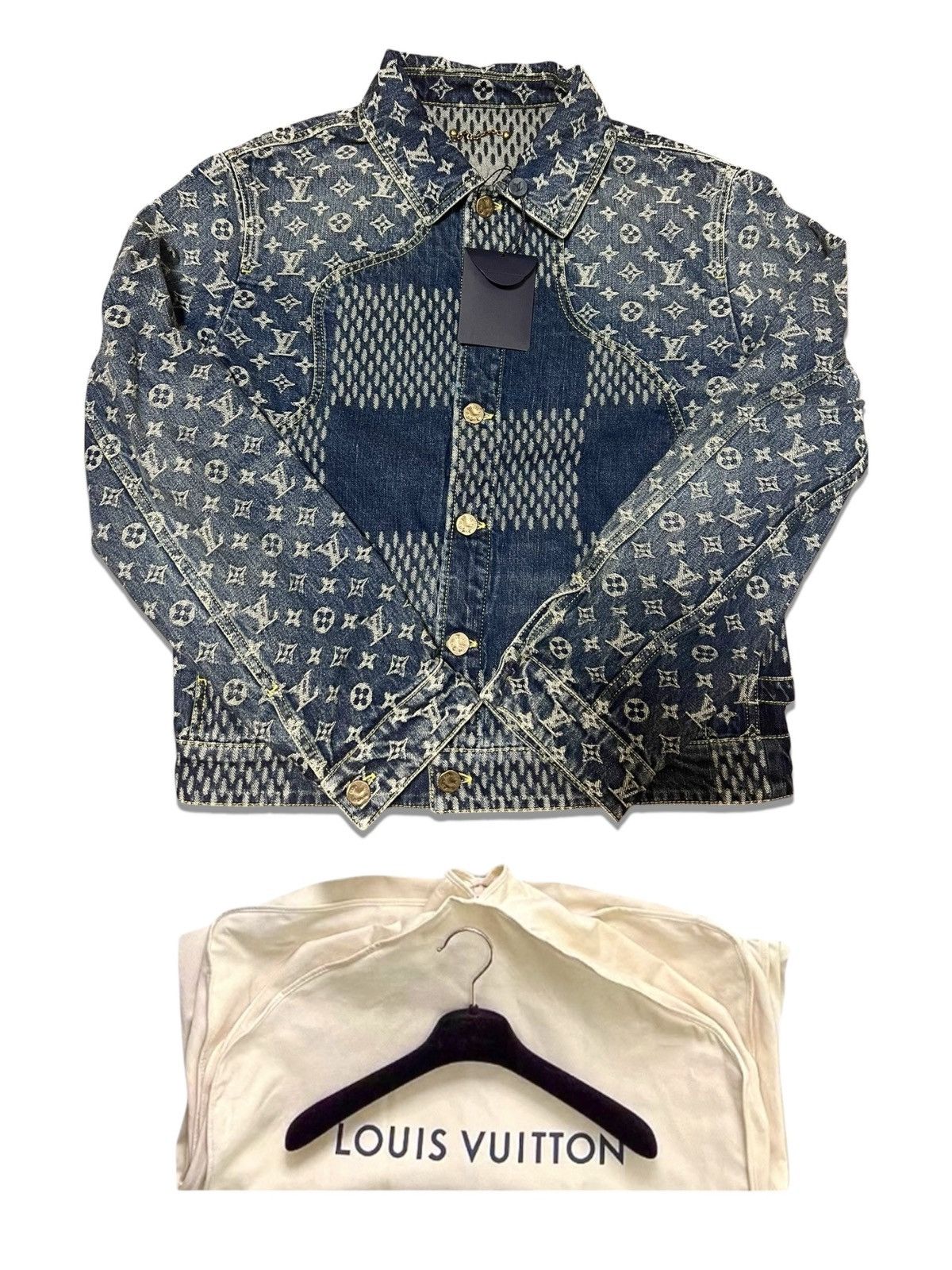Louis Vuitton × Nigo Louis Vuitton x Nigo 50 Patchwork Monogram Denim Jacket Size US M / EU 48-50 / 2 - 1 Thumbnail