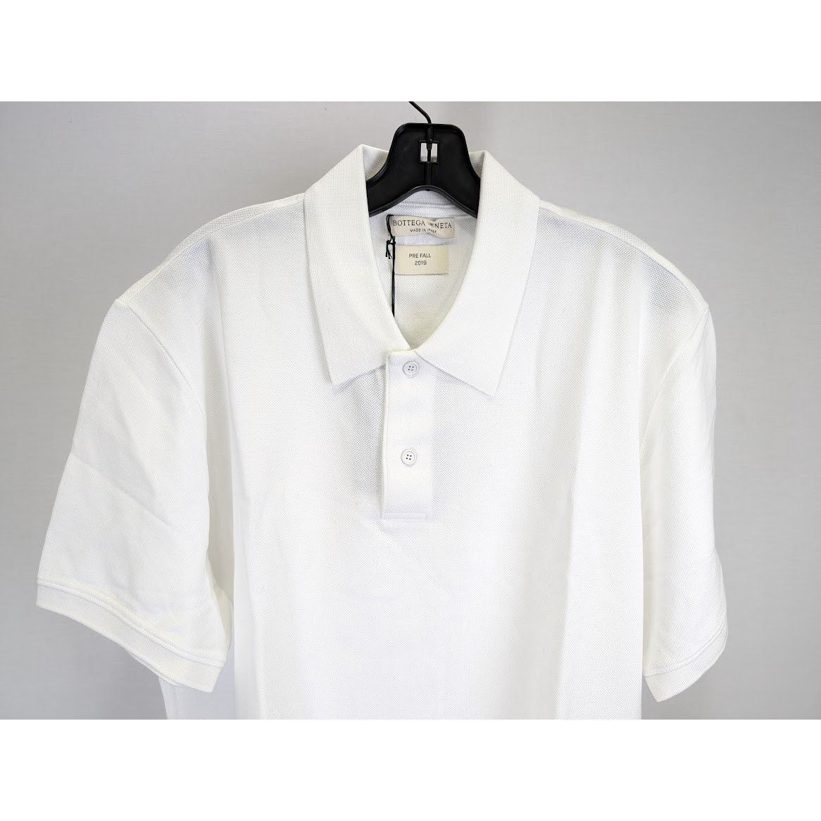 Bottega Veneta o1rshd1 New Piquet Jersey Polo T-Shirt in Optic White Size US L / EU 52-54 / 3 - 5 Thumbnail