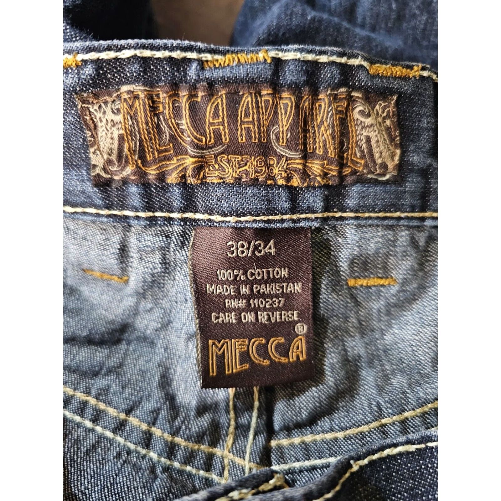 Vintage VINTAGE Mecca Jeans Baggy Denim 90s Y2K Grunge Hip Hop Mens 38x34 Blue Jeans Size US 38 / EU 54 - 6 Thumbnail