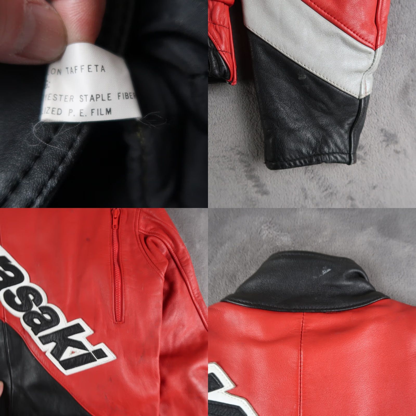 Vintage VINTAGE Hein Gericke Kawasaki Racing Leather Jacket Unisex Adults 38 Red Black Motorcycle 80s 90s Art Size US XXS / EU 40 - 10 Thumbnail