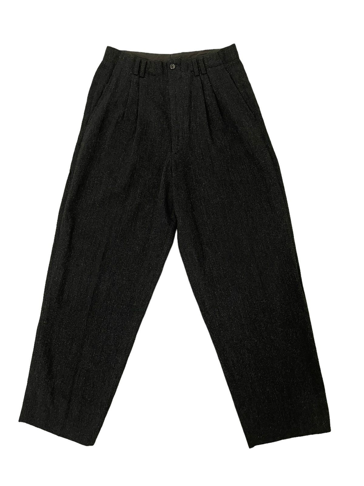 Comme des Garcons Vtg 90s CDGH Herringbones Wide Wool Trouser Tapered 6🟦5 Size US 29 - 2 Thumbnail