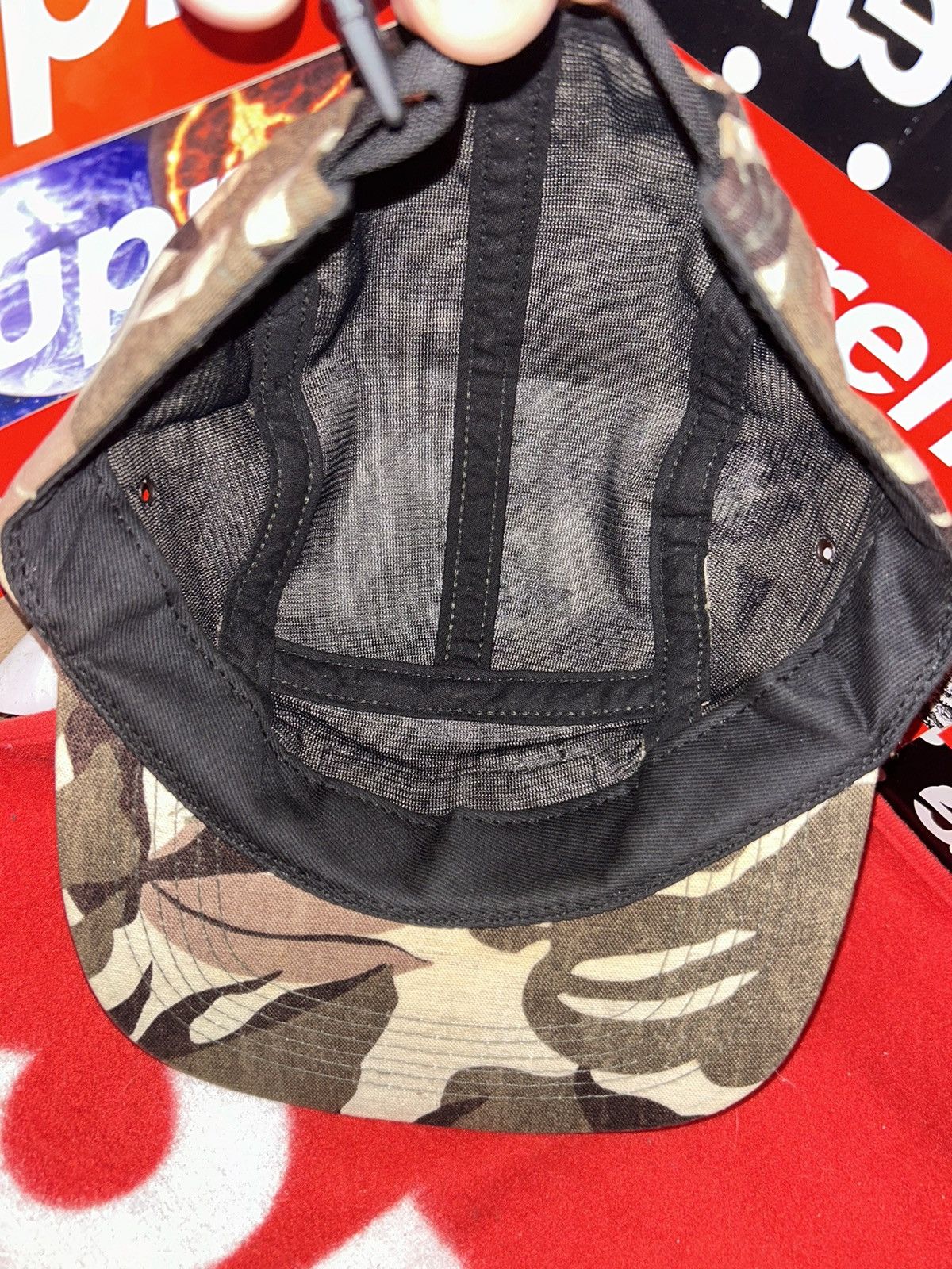 Supreme Supreme 2008 Floral Leaves Print Box Logo Camp Cap Size ONE SIZE - 6 Thumbnail