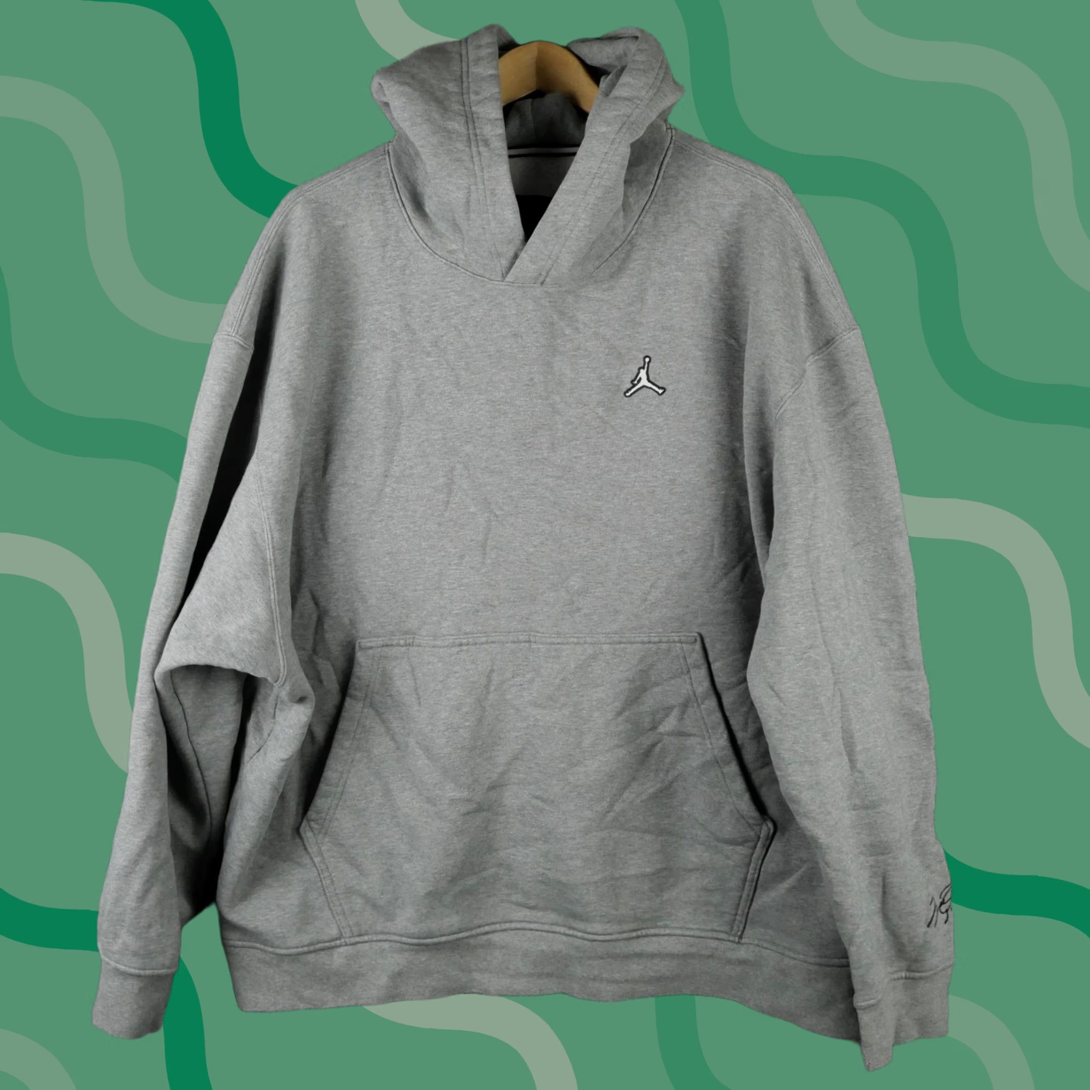 Jordan Brand Jordan Hoodie Mens 3XL Gray Fleece Pullover Jumpman Logo Sweatshirt DA9818-091 Size US XXL / EU 58 / 5 - 1 Thumbnail