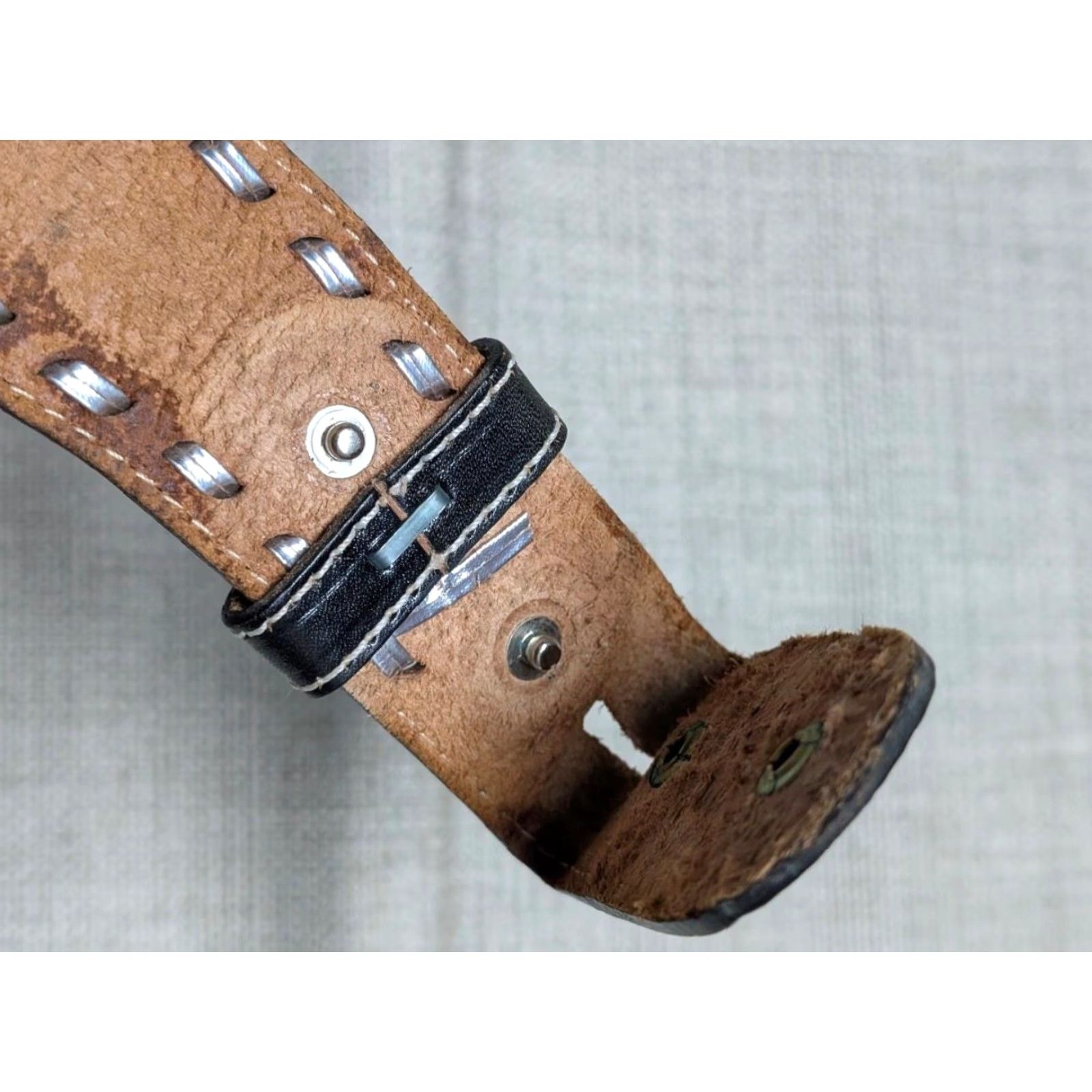 Vintage VINTAGE western belt Buckle eagle Leather brown 48 Men belt Size ONE SIZE - 6 Thumbnail