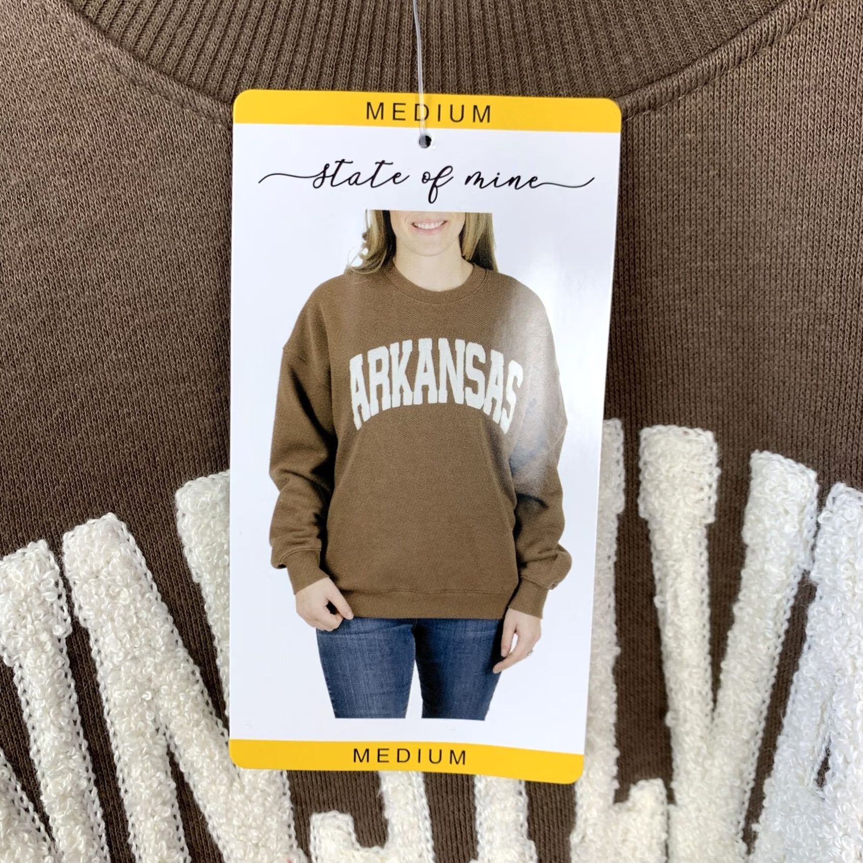 Vintage State of Mine Women's Pennsylvania Graphic Oversized Sweatshirt Brown M Sweatshirt Ladies Brown Penn State Graphic Collegiate 90s? Size M / US 6-8 / IT 42-44 - 7 Thumbnail