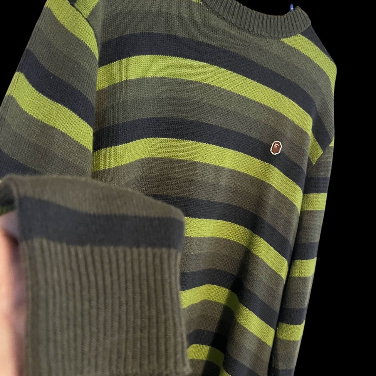 Bape Vintage Bape by A Bathing Ape Ribbed Stripe Knit Tee Size US M / EU 48-50 / 2 - 3 Thumbnail