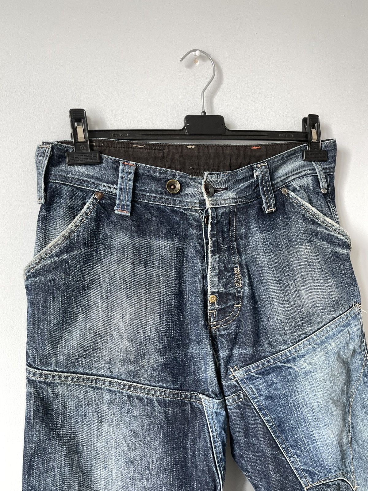 G-Star G-Star Raw Patchwork Double Knee Faded Denim Y2k Jeans Size US 33 - 7 Thumbnail