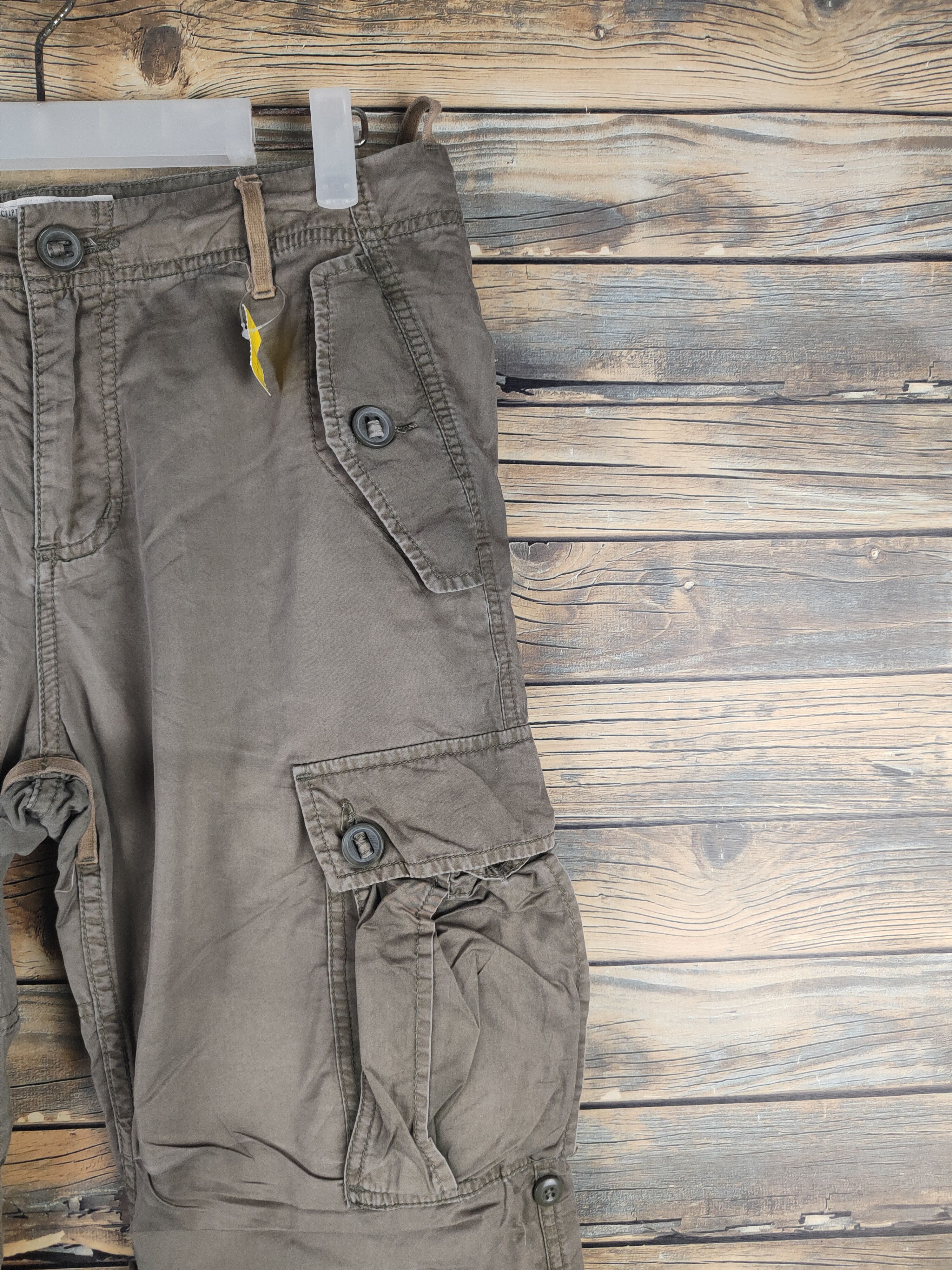 Japanese Brand DL Back Number Olive Multipocket Cargo Pants #46-234T Size US 32 / EU 48 - 5 Thumbnail