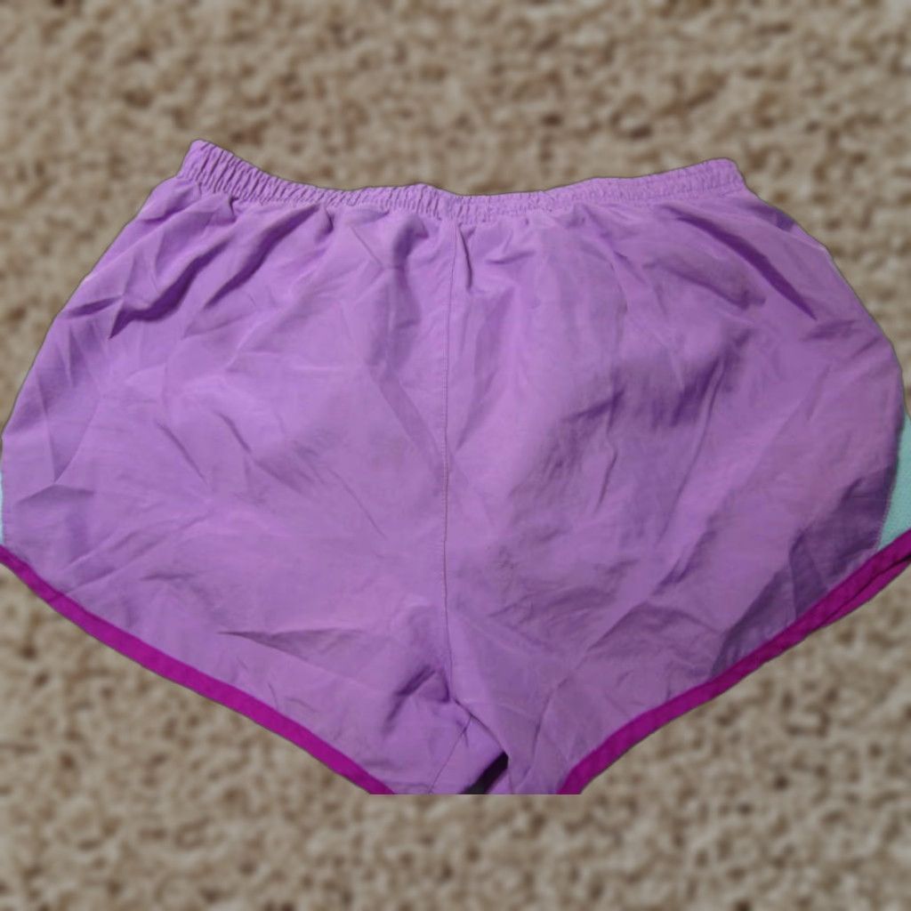 Nike Nike Womens Athletic Shorts S Purple Tie Print Solid Breathable Gym Activewear Size 28" / US 6 / IT 42 - 1 Thumbnail