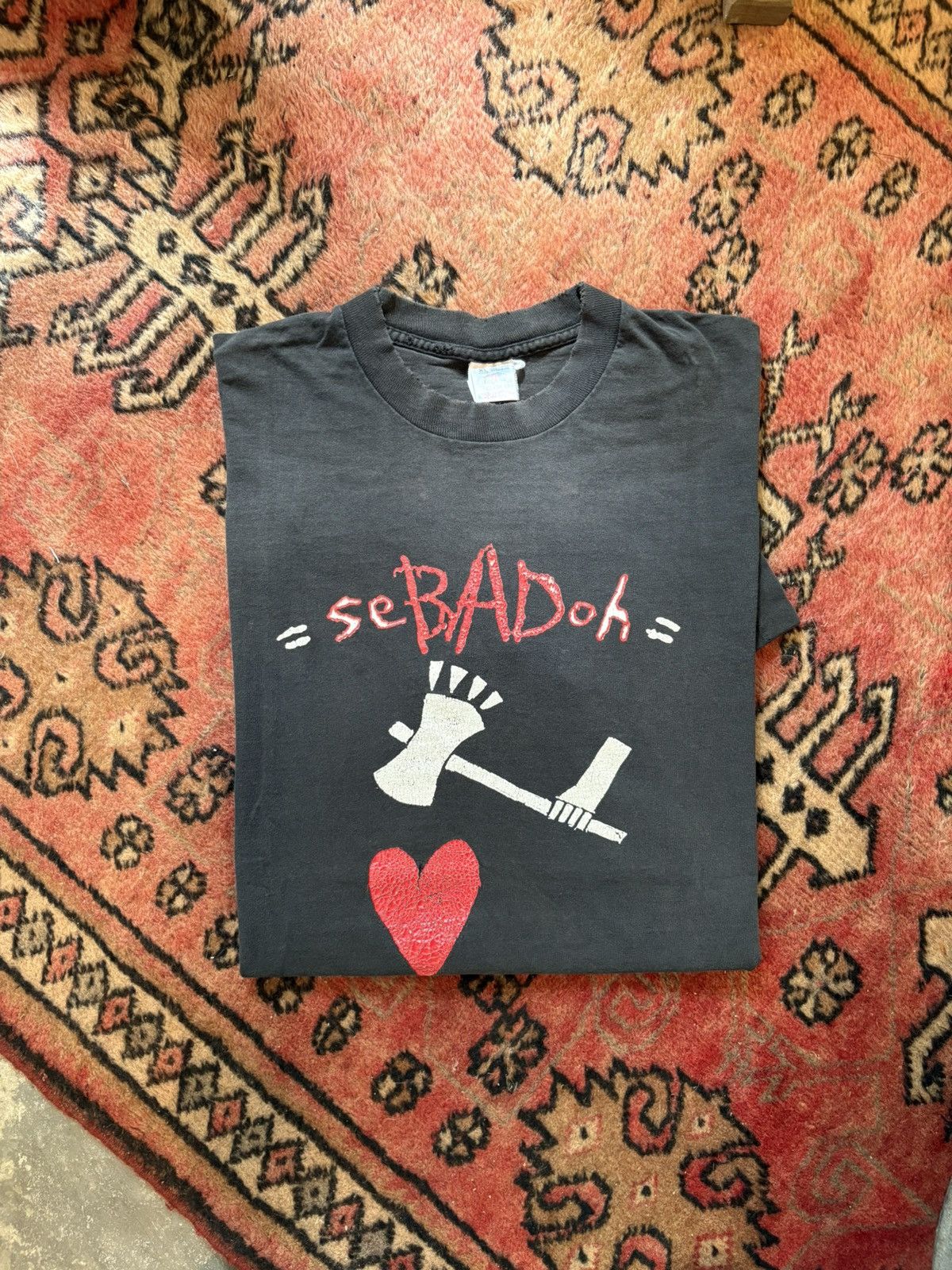 Band Tees × Vintage 1990’s Sebadoh Crazy thrashed Size US XL / EU 56 / 4 - 1 Thumbnail
