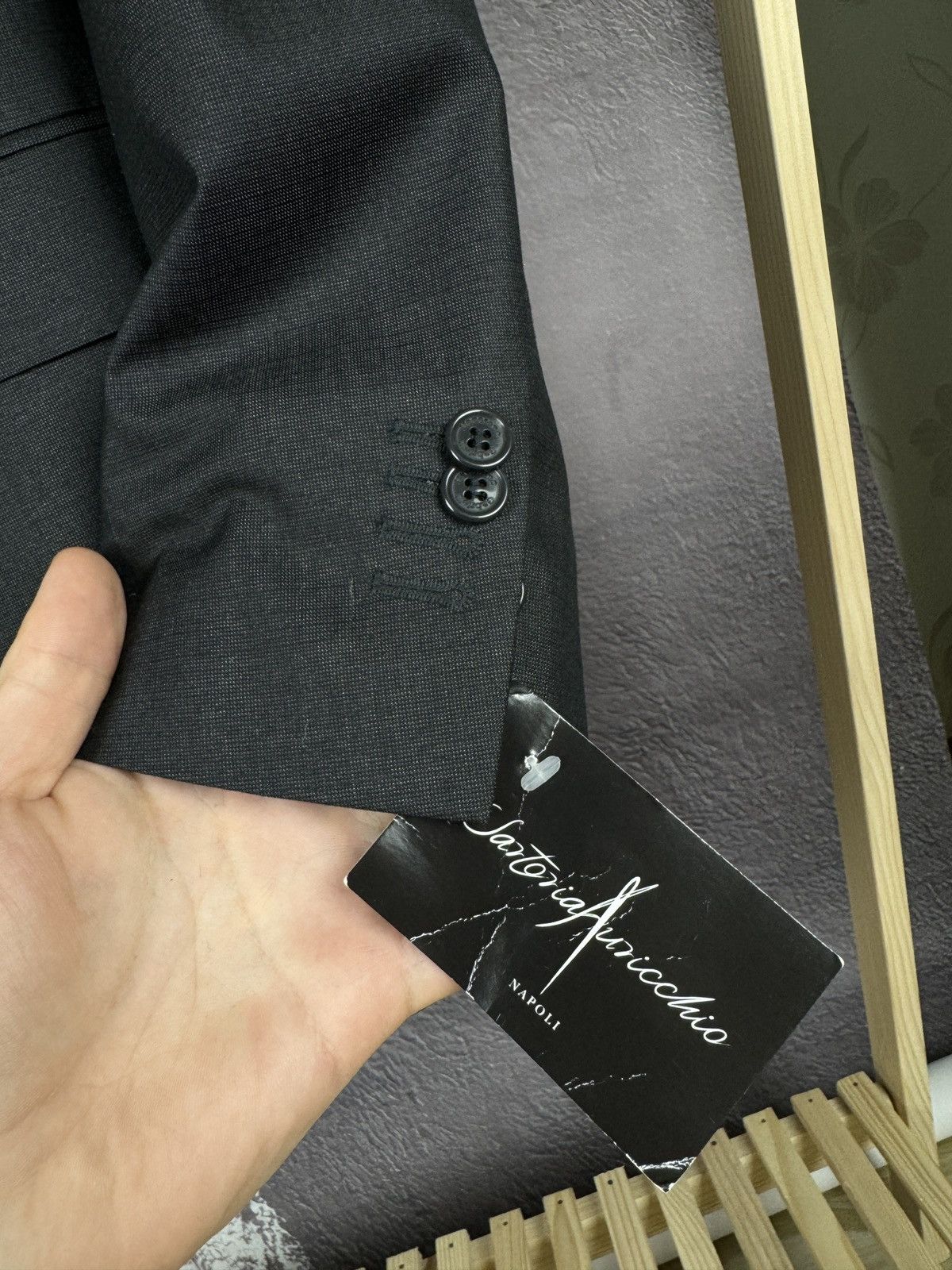 Nazareno Gabrielli BNWT Nazareno Gabrielli 2 pcs Panda grey 2 button wool suit Size 44R - 11 Thumbnail