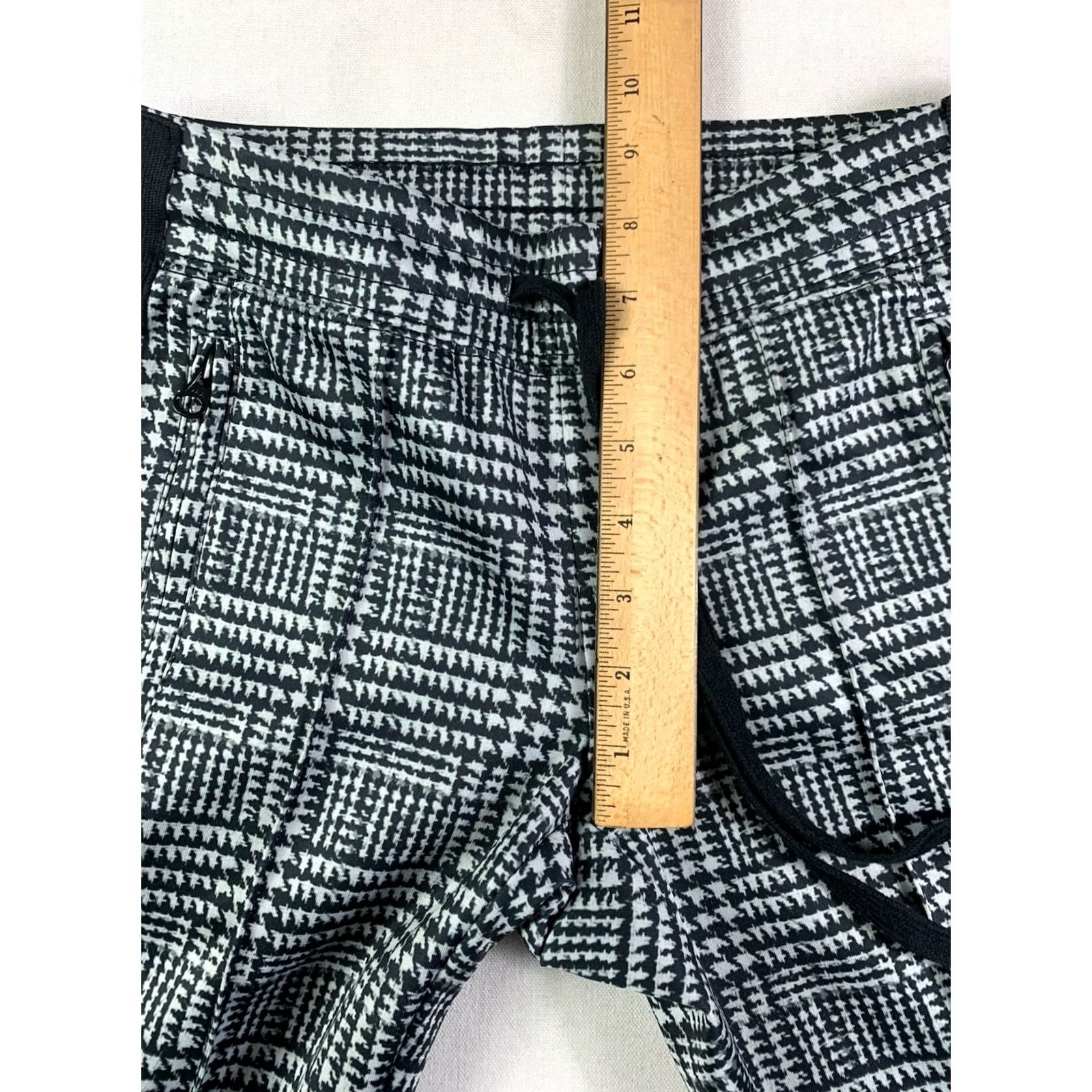 Vintage Pam & gela pants glen tart ankle zip Women sz P (Fits 28x32) Black Elastic Waist Size 28" / US 6 / IT 42 - 6 Thumbnail