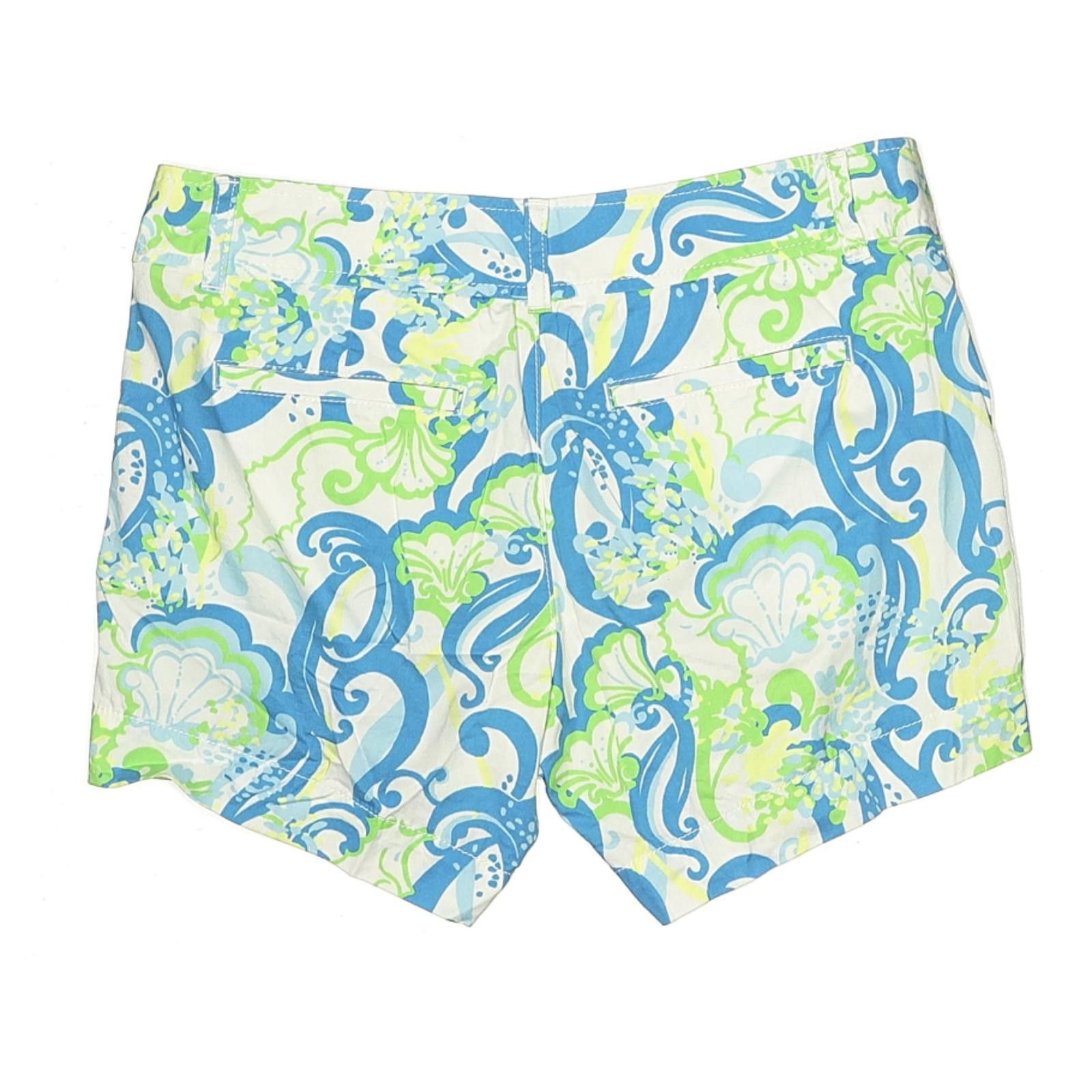 Other Lilly Pulitzer Paisley Print Blue Cotton Shorts Size 4 Size 27" / US 4 / IT 40 - 2 Thumbnail