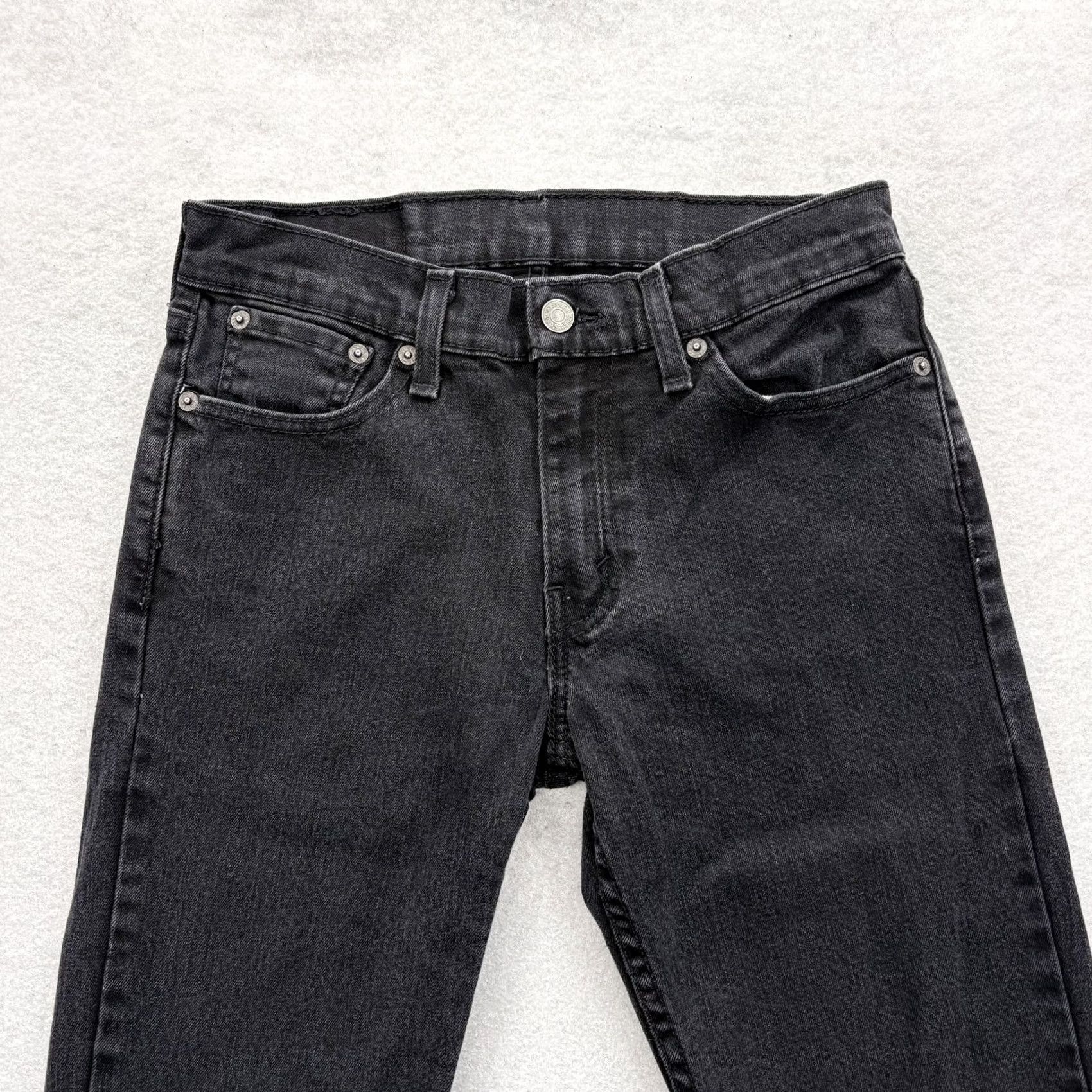 Levi's Levis 511 Jeans Slim Straight Mens 28x32 Denim Charcoal Wash Stretch Pants Black Leather Logo? Size US 28 / EU 44 - 2 Thumbnail