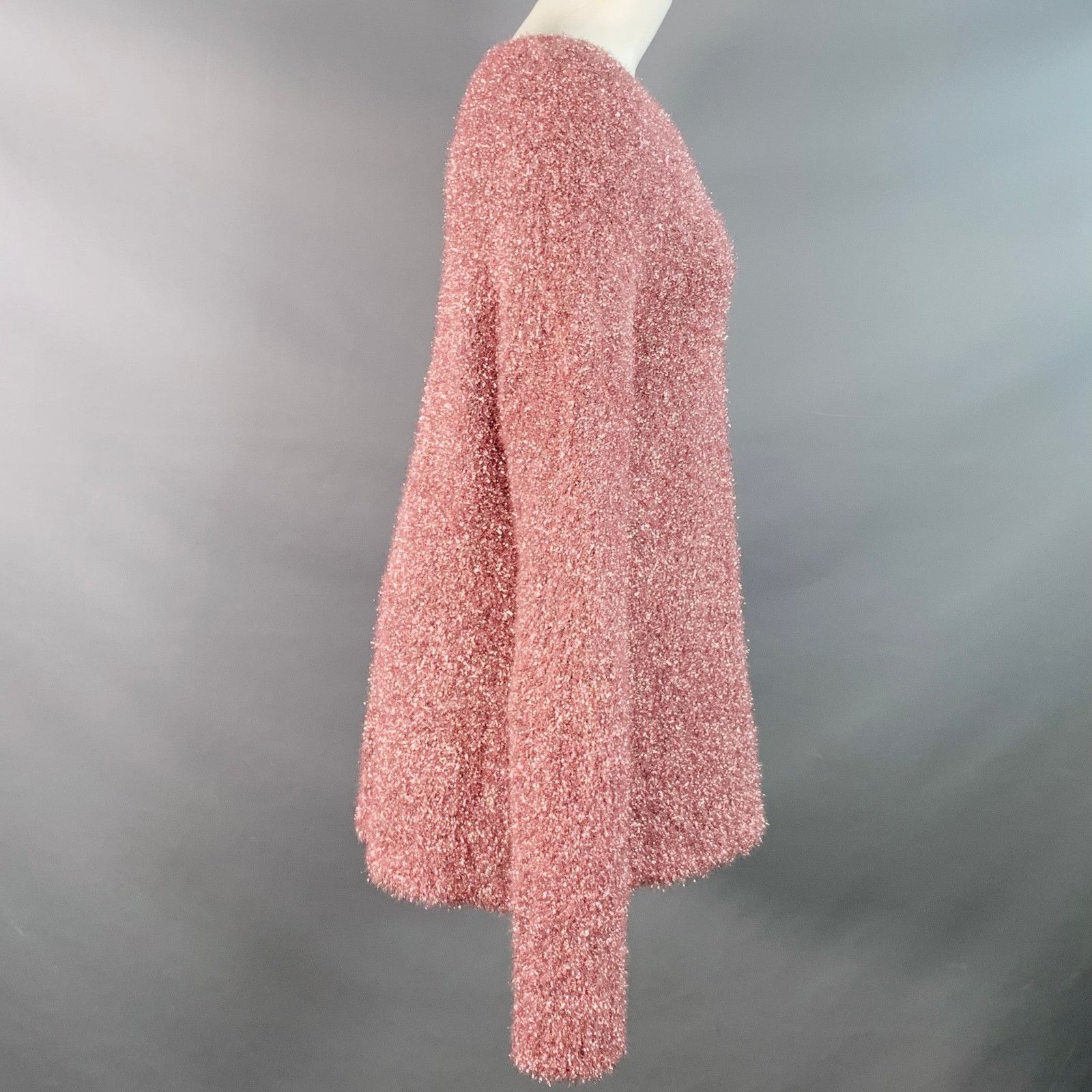 Sies Marjan S Pink Polyamide Blend Metallic Crew Neck Pullover Size S / US 4 / IT 40 - 3 Thumbnail
