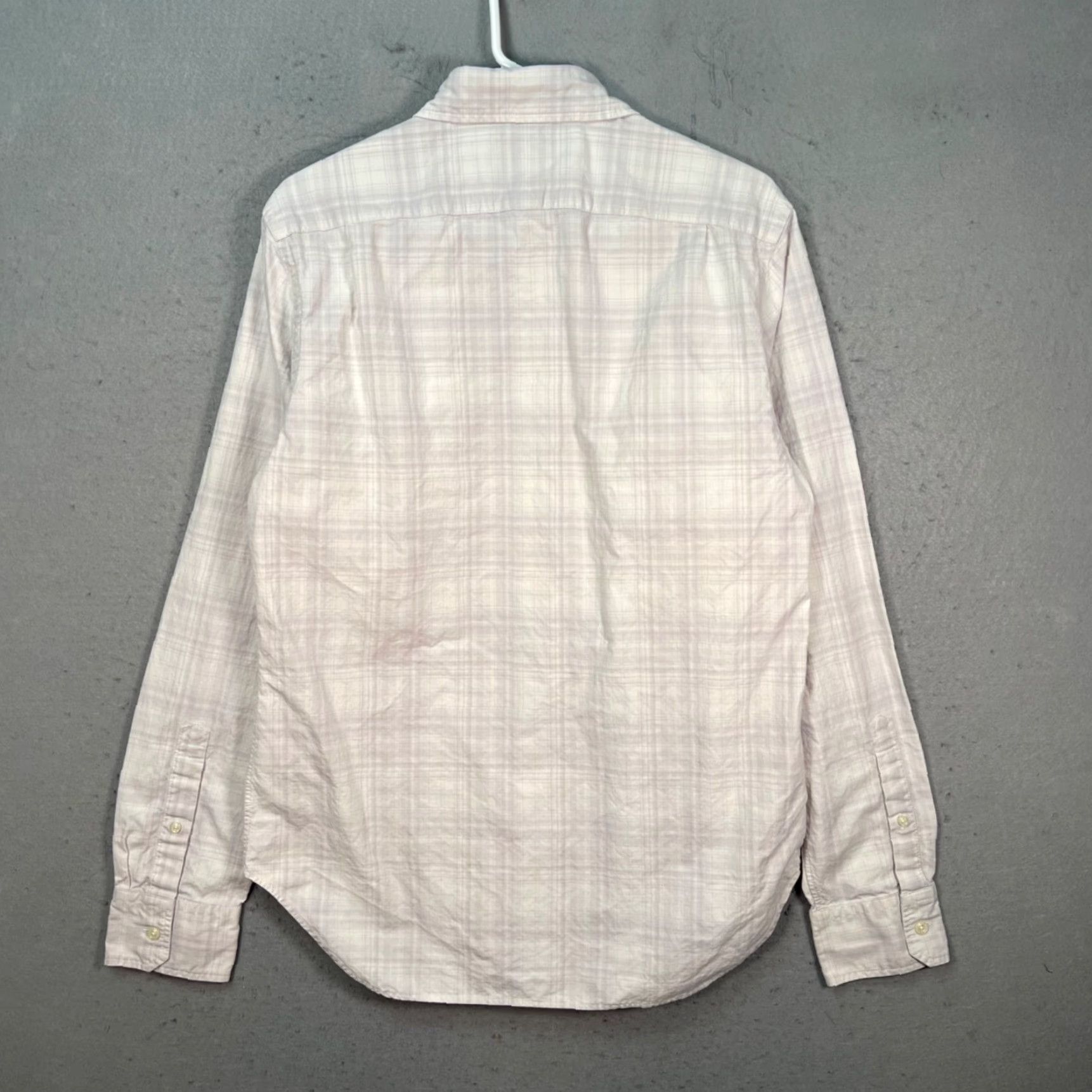 Club Monaco Club Monaco Mens Medium Slim Fit Plaid Button-Up Shirt Pink Long Sleeve Size US M / EU 48-50 / 2 - 2 Thumbnail