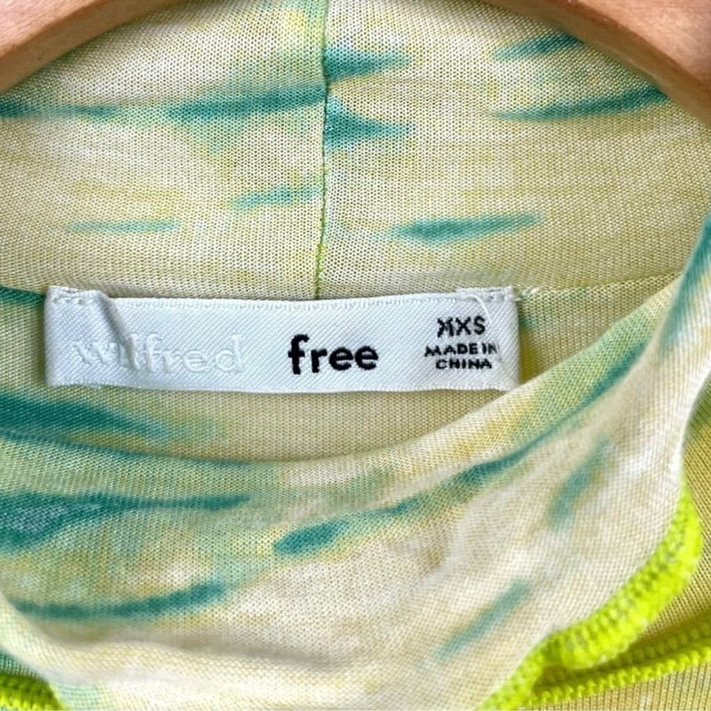 Aritzia WILFRED Orbit Modal Long Sleeve Top Citron/Green XXS Size XXS / US 00 / IT 34 - 8 Thumbnail