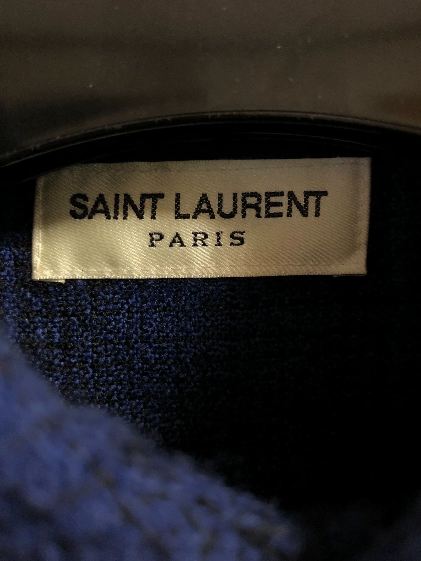 Saint Laurent Paris Saint Laurent Shirt SLP 16FW Blue and Black Plaid Shirt Size S / US 4 / IT 40 - 6 Thumbnail
