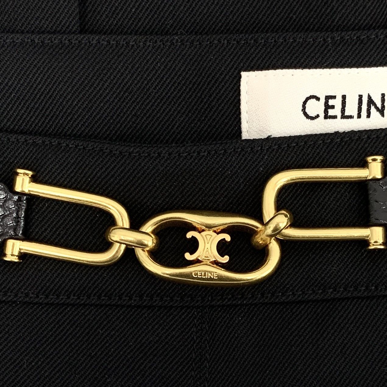Celine Celine Black Horsebit Pleated Wool Casual Long Skirt K26WX Size 26" / US 2 / IT 38 - 6 Thumbnail