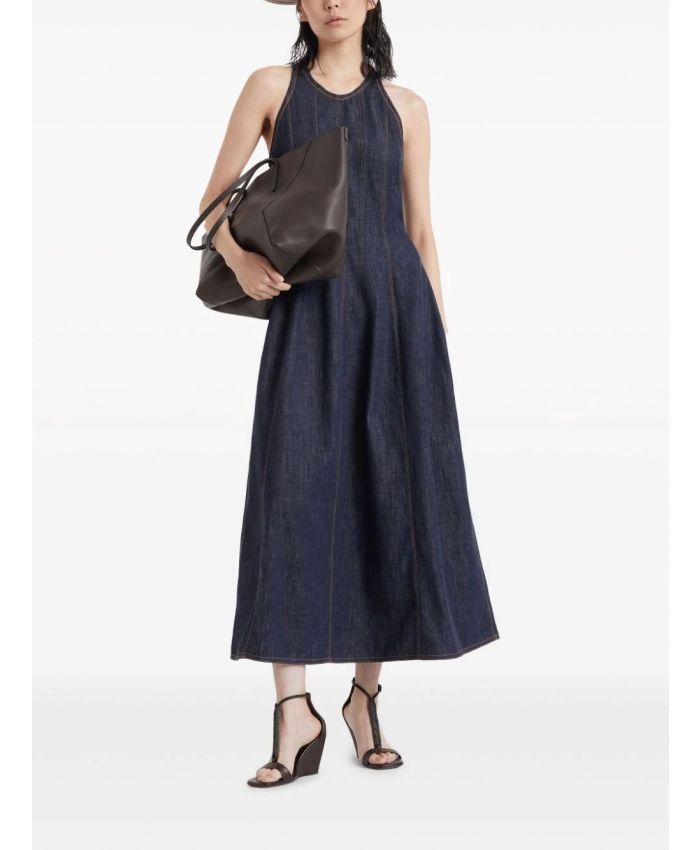 Brunello Cucinelli o1la1rc1a0425 Denim Dress in Black Size S / US 4 / IT 40 - 4 Thumbnail
