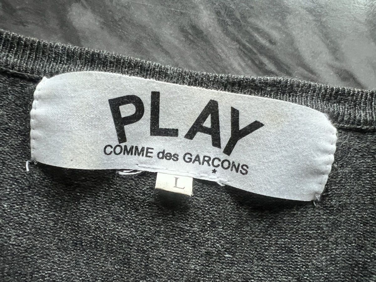 Comme des Garcons PLAY Comme Des Garcons : Play Cardigan Black Gray Heart Size US L / EU 52-54 / 3 - 5 Thumbnail