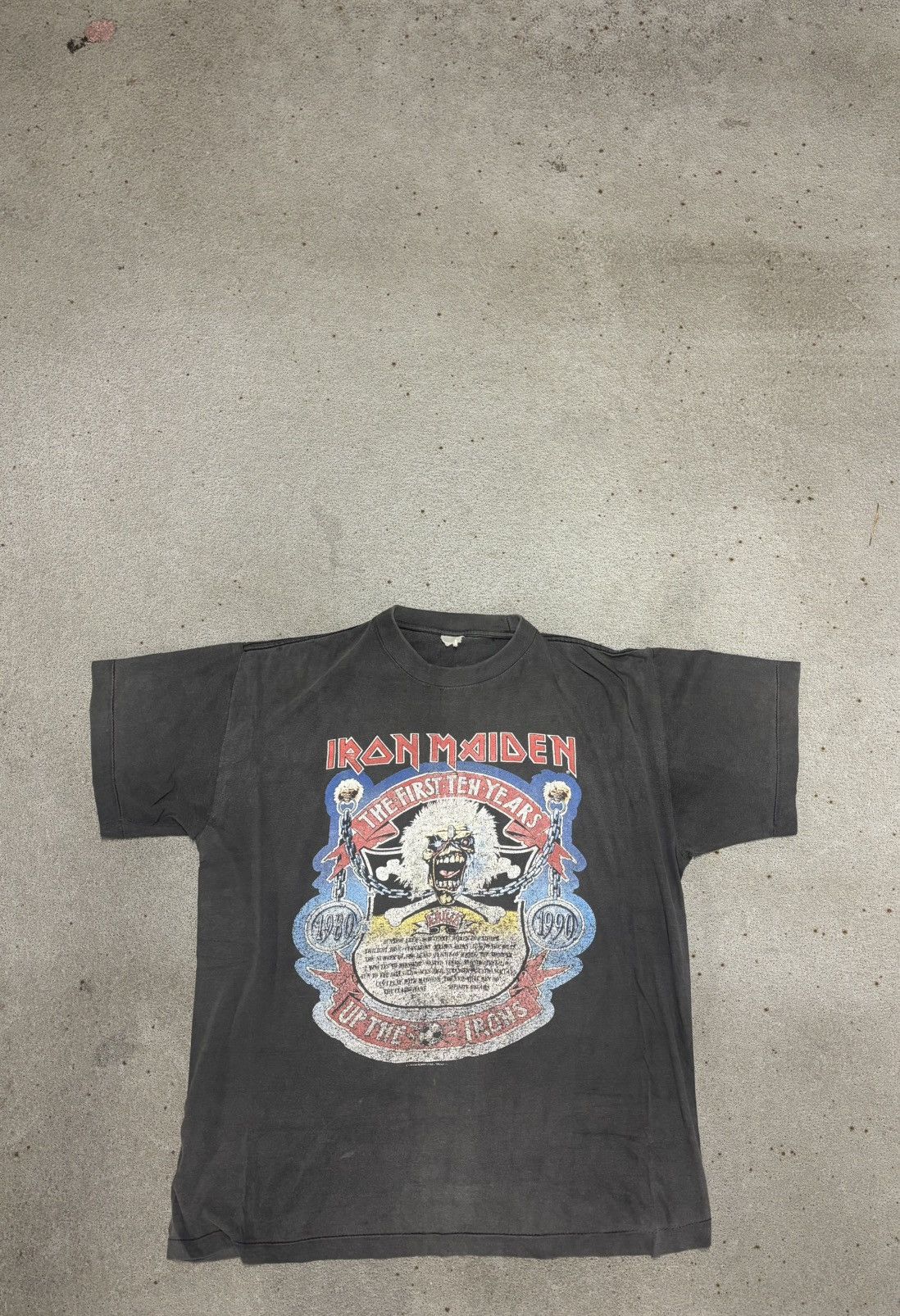 Band Tees 1990 IRON MAIDEN UP THE IRON THE DECENNIUM Decennium Size US XL / EU 56 / 4 - 1 Thumbnail