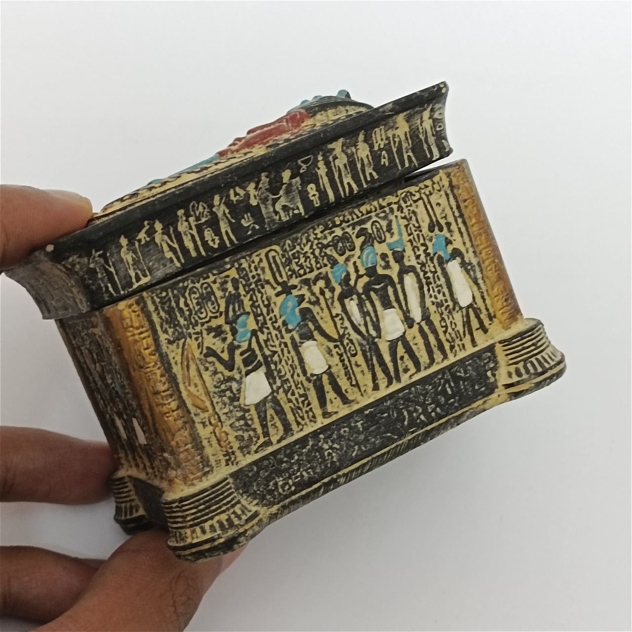 Handmade Handmade Egyptian Tutankhamun Box Pharaonic Jewelry Souvenir Size ONE SIZE - 4 Thumbnail