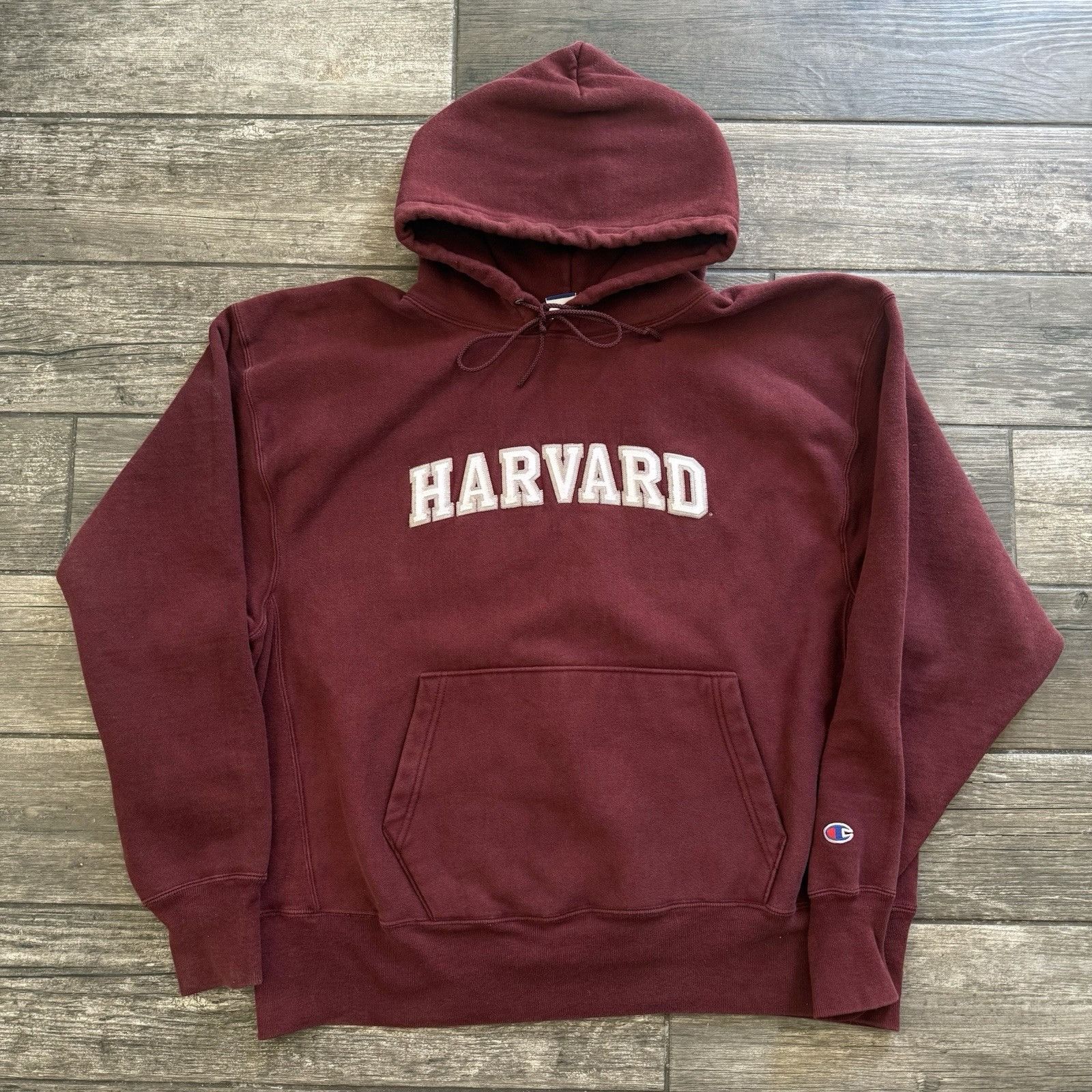 Champion VTG 90'S HARVARD REVERSE WEAVE MAROON HOODIE SWEATSHIRT HEAV Size US XL / EU 56 / 4 - 6 Thumbnail