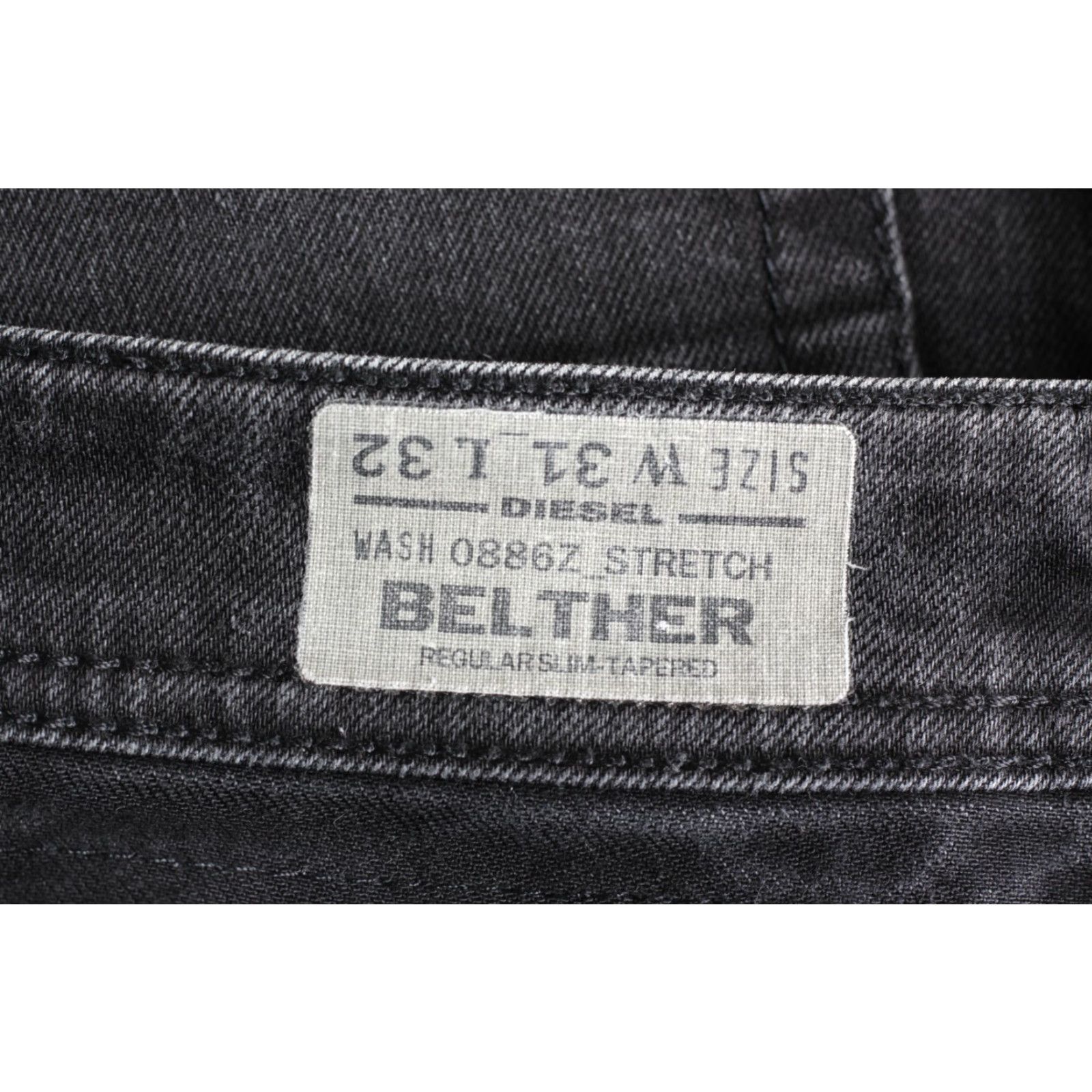 Diesel DIESEL BELTHER 0886Z Jeans Men Slim Tapered Regular 31/32 Stretch W31 L32 Grey DZ7678 Size US 31 - 7 Thumbnail