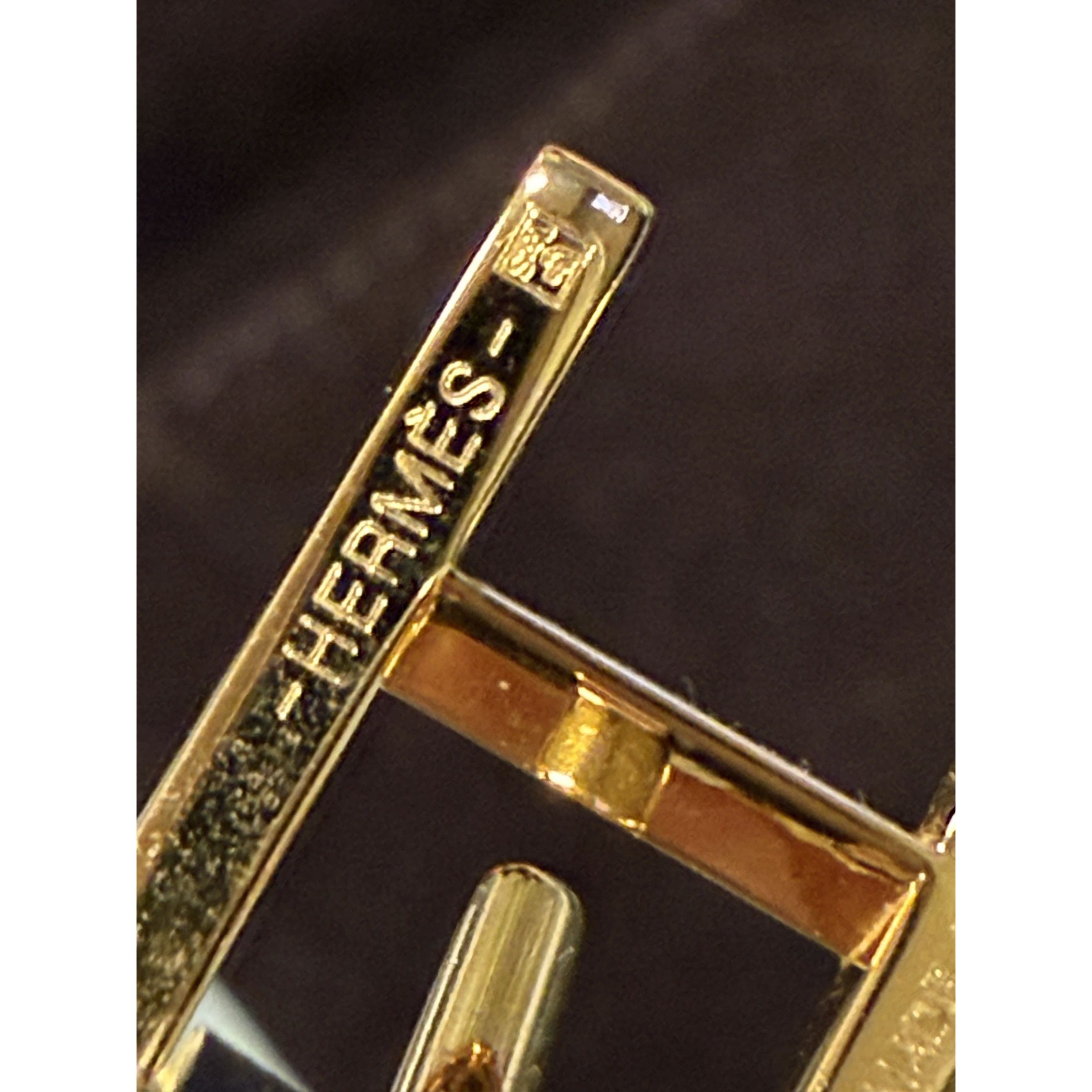 Hermes Hermès Black & Tan Reversible Leather Bracelet With Gold-Pla Size ONE SIZE - 5 Thumbnail