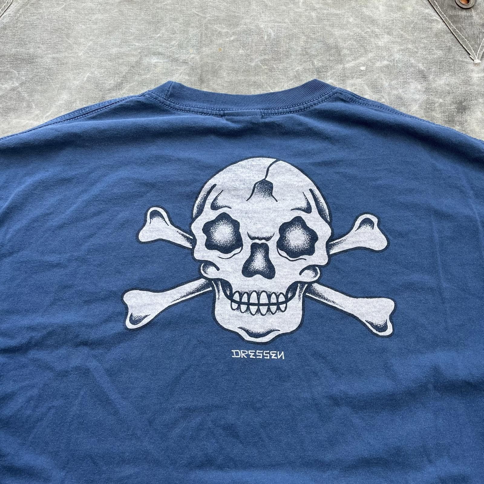 Santa Cruz Skateboards × Vintage Vintage Y2K Santa Cruz Dressen Skull Skate Shirt Size US XL / EU 56 / 4 - 4 Thumbnail