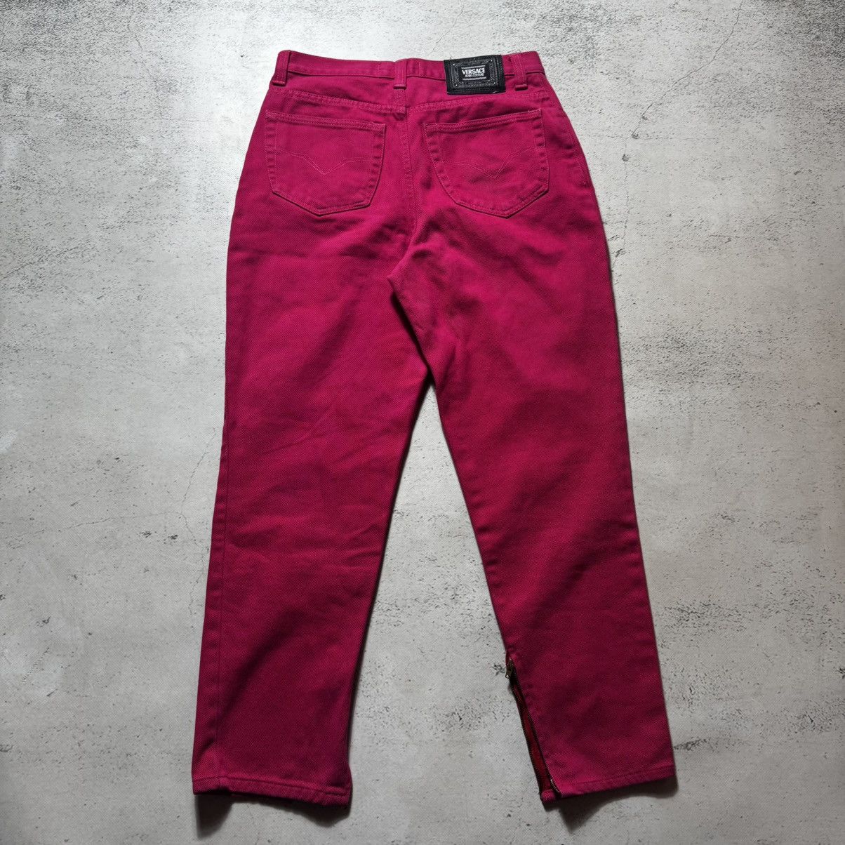 Versace × Versace Jeans Couture vintage pink versace womens jeans big logo buggy fit Size 30" / US 8 / IT 44 - 8 Thumbnail